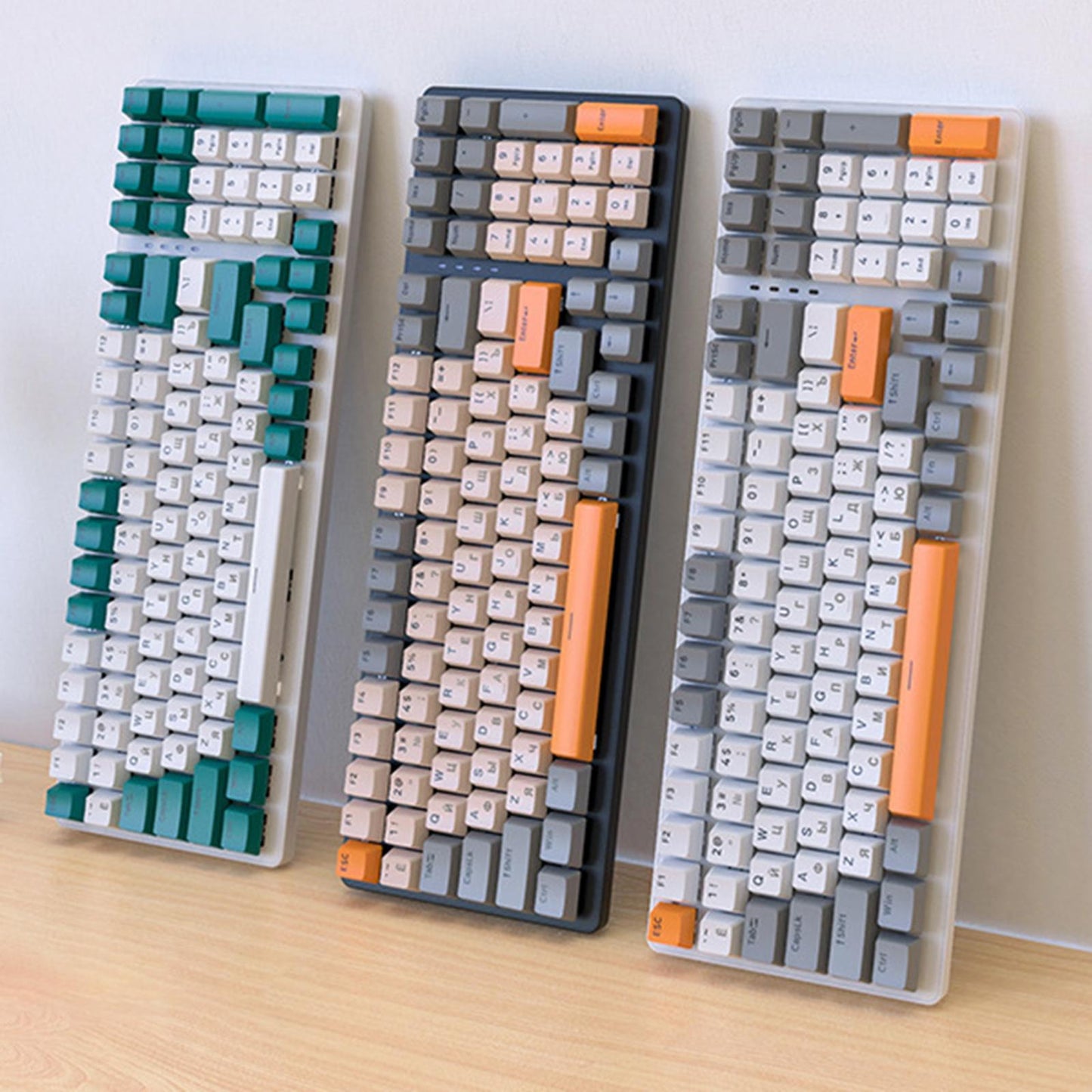 Russian Mechanical Keyboard Backlit 98% Allocation for PC Laptop Gamer Style B