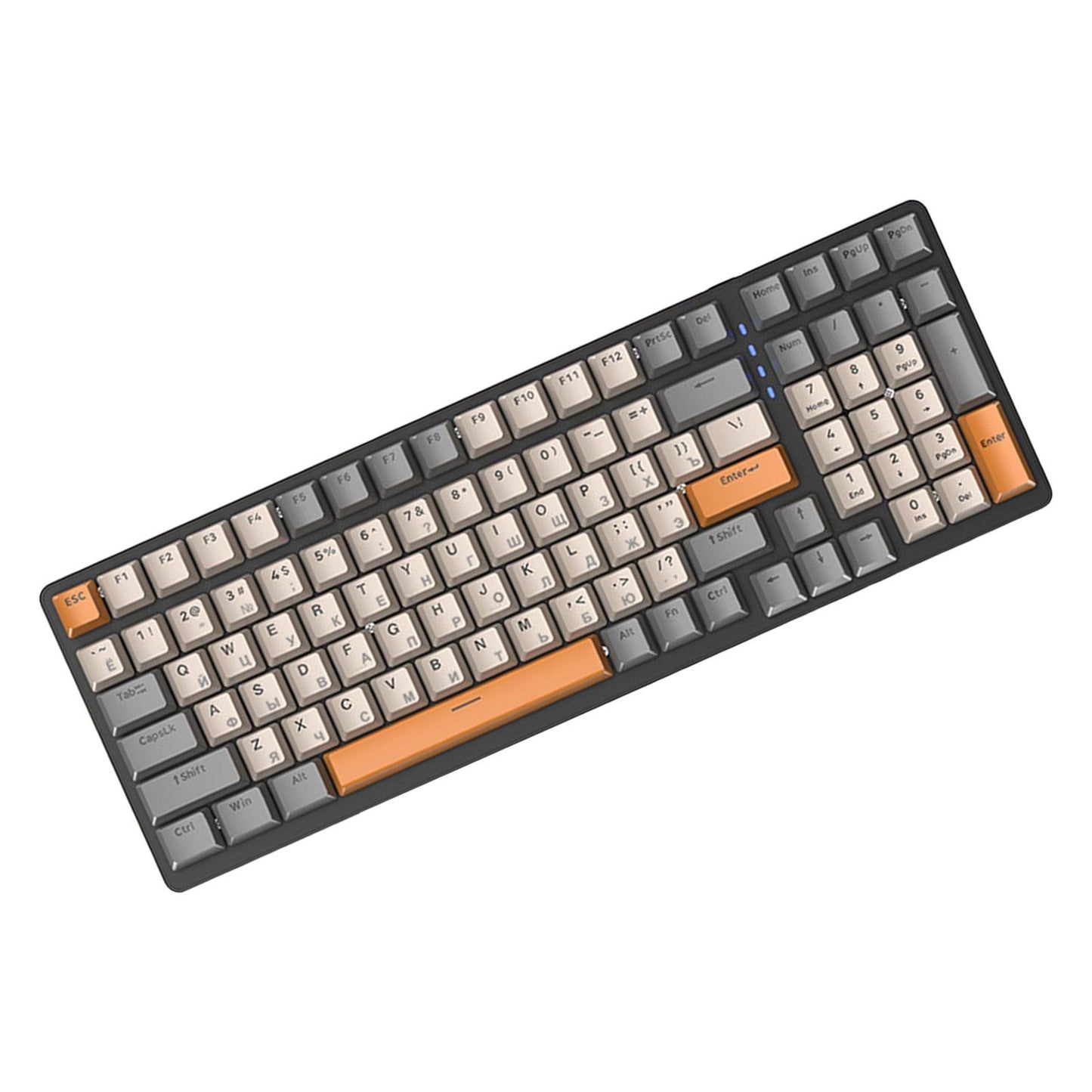 Russian Mechanical Keyboard Backlit 98% Allocation for PC Laptop Gamer Style B