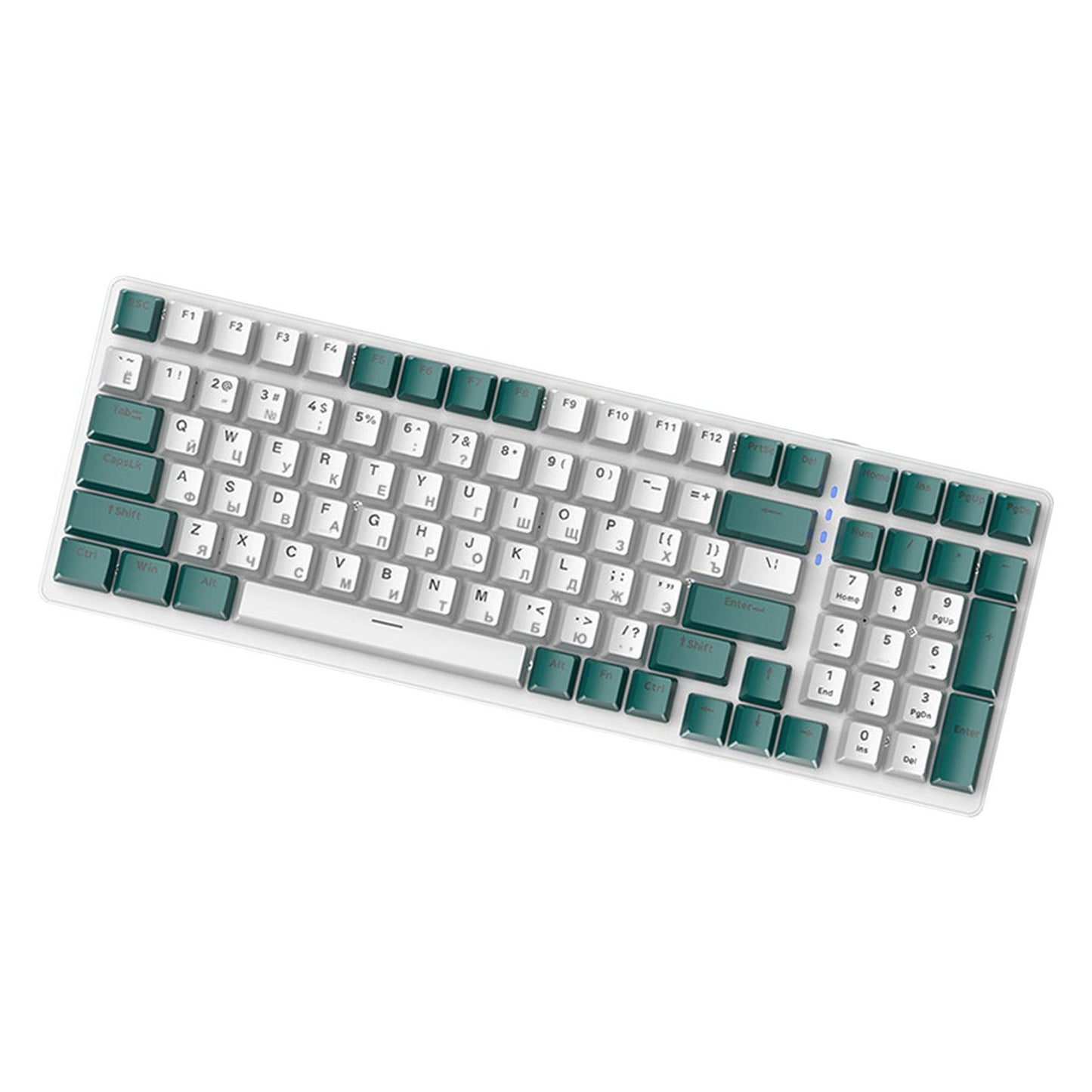 Russian Mechanical Keyboard Backlit 98% Allocation for PC Laptop Gamer Style C