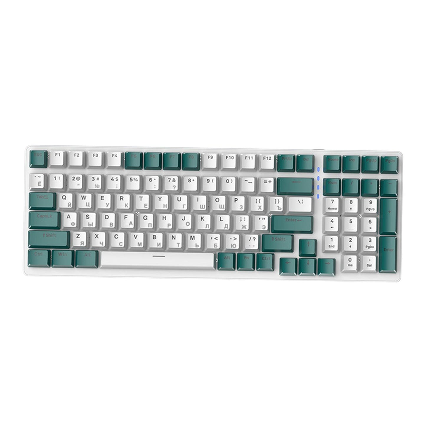 Russian Mechanical Keyboard Backlit 98% Allocation for PC Laptop Gamer Style D