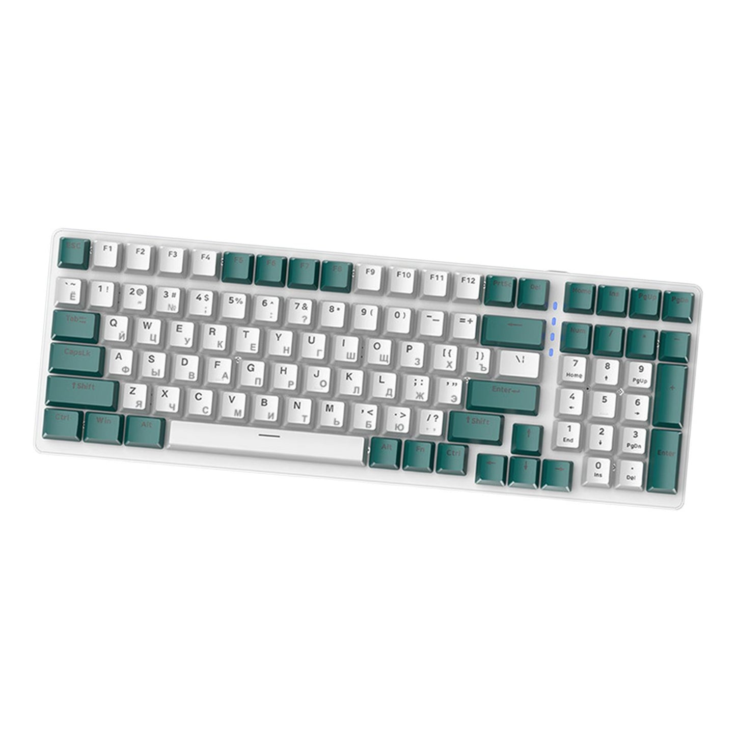 Russian Mechanical Keyboard Backlit 98% Allocation for PC Laptop Gamer Style D