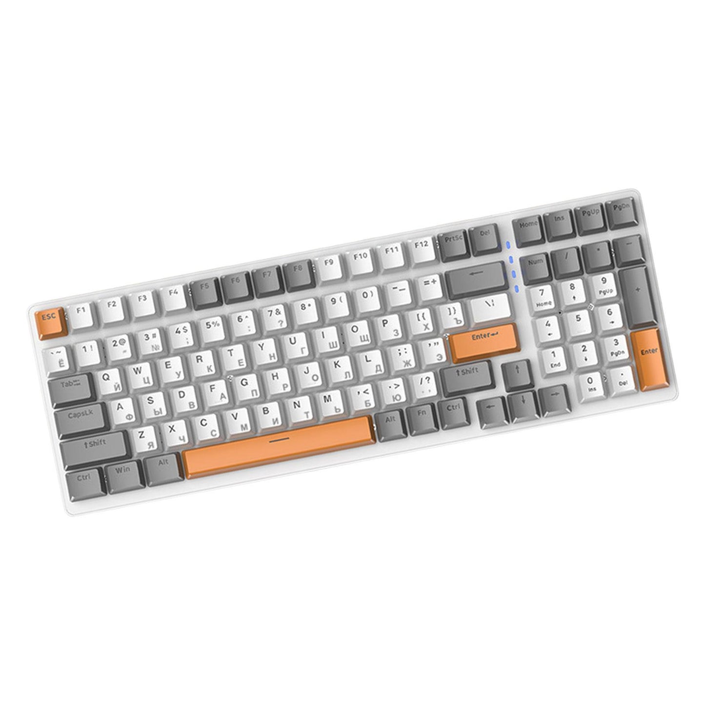 Russian Mechanical Keyboard Backlit 98% Allocation for PC Laptop Gamer Style E