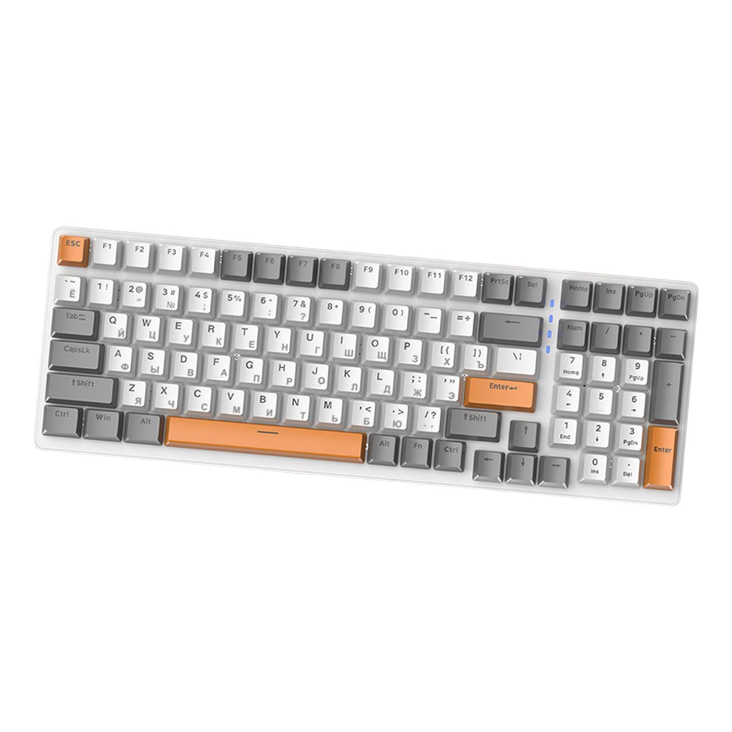 Russian Mechanical Keyboard Backlit 98% Allocation for PC Laptop Gamer Style E