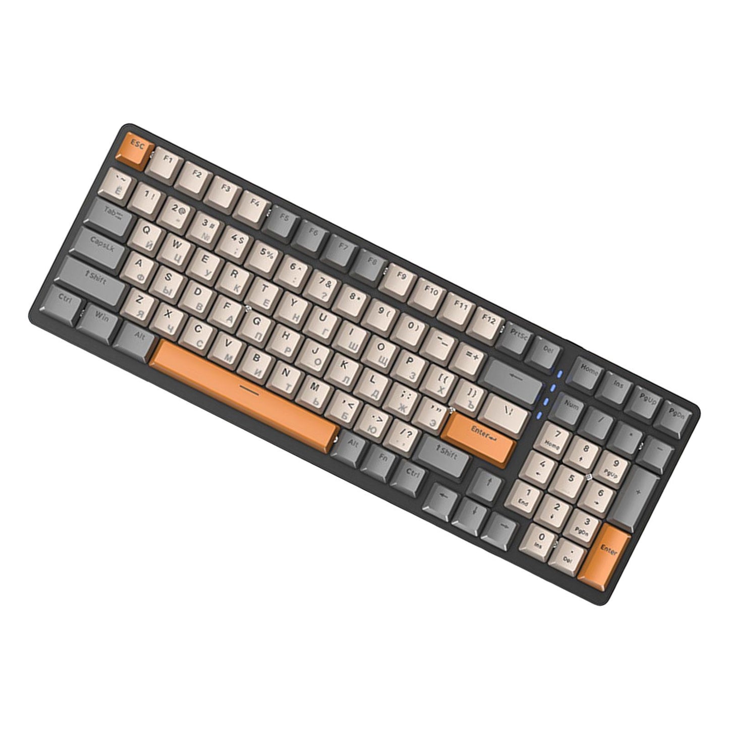 Russian Mechanical Keyboard Backlit 98% Allocation for PC Laptop Gamer Style F