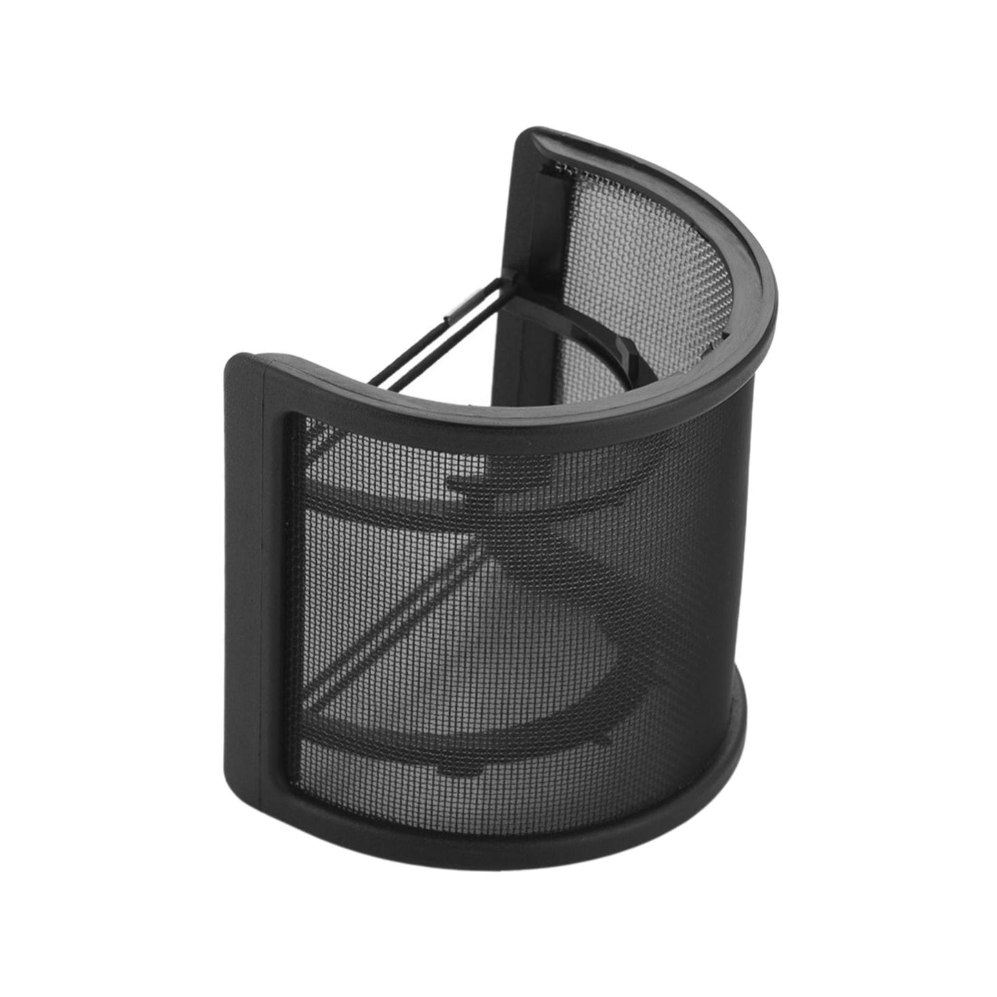 Microphone Pop Filter Handheld Mic shield U Shape for Live Broadcasting Black without Cotton
