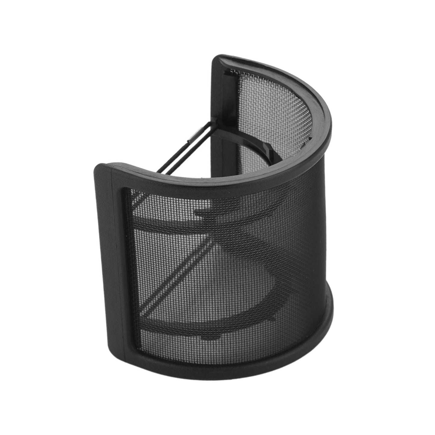 Microphone Pop Filter Handheld Mic shield U Shape for Live Broadcasting Black without Cotton