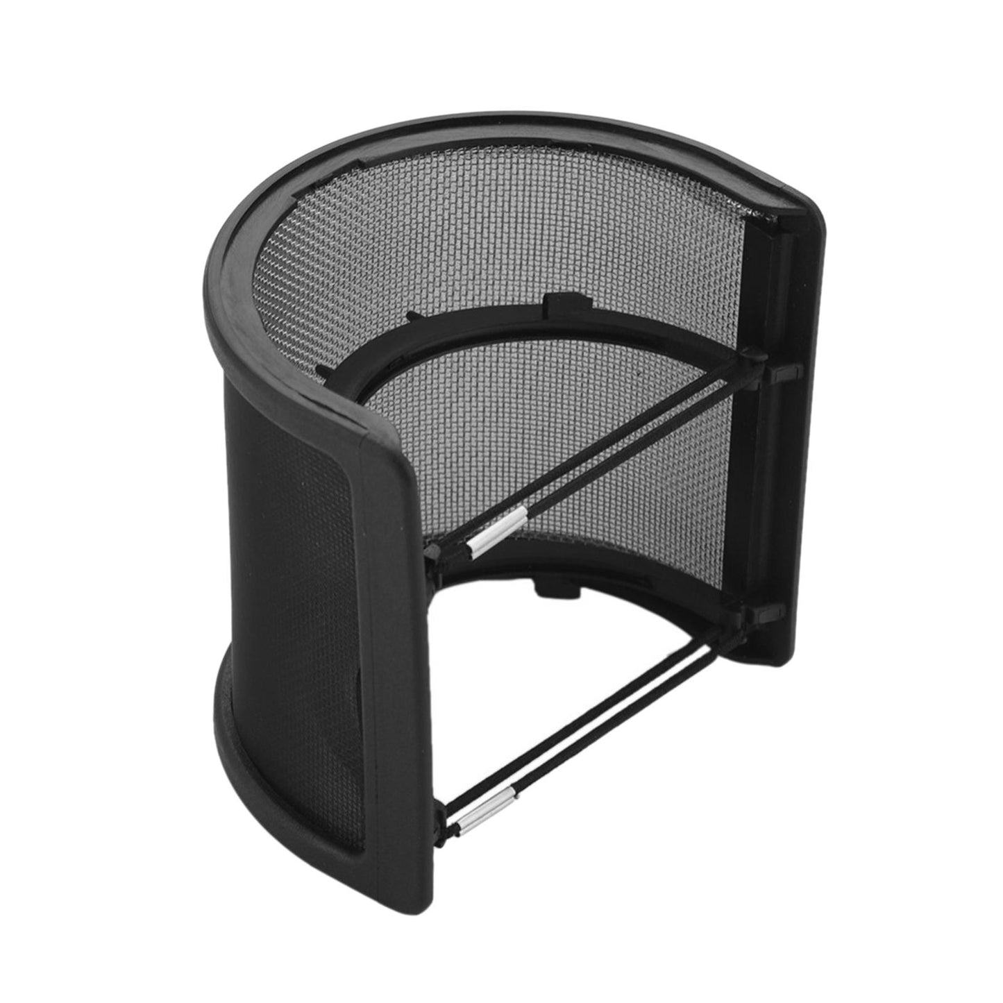 Microphone Pop Filter Handheld Mic shield U Shape for Live Broadcasting Black without Cotton