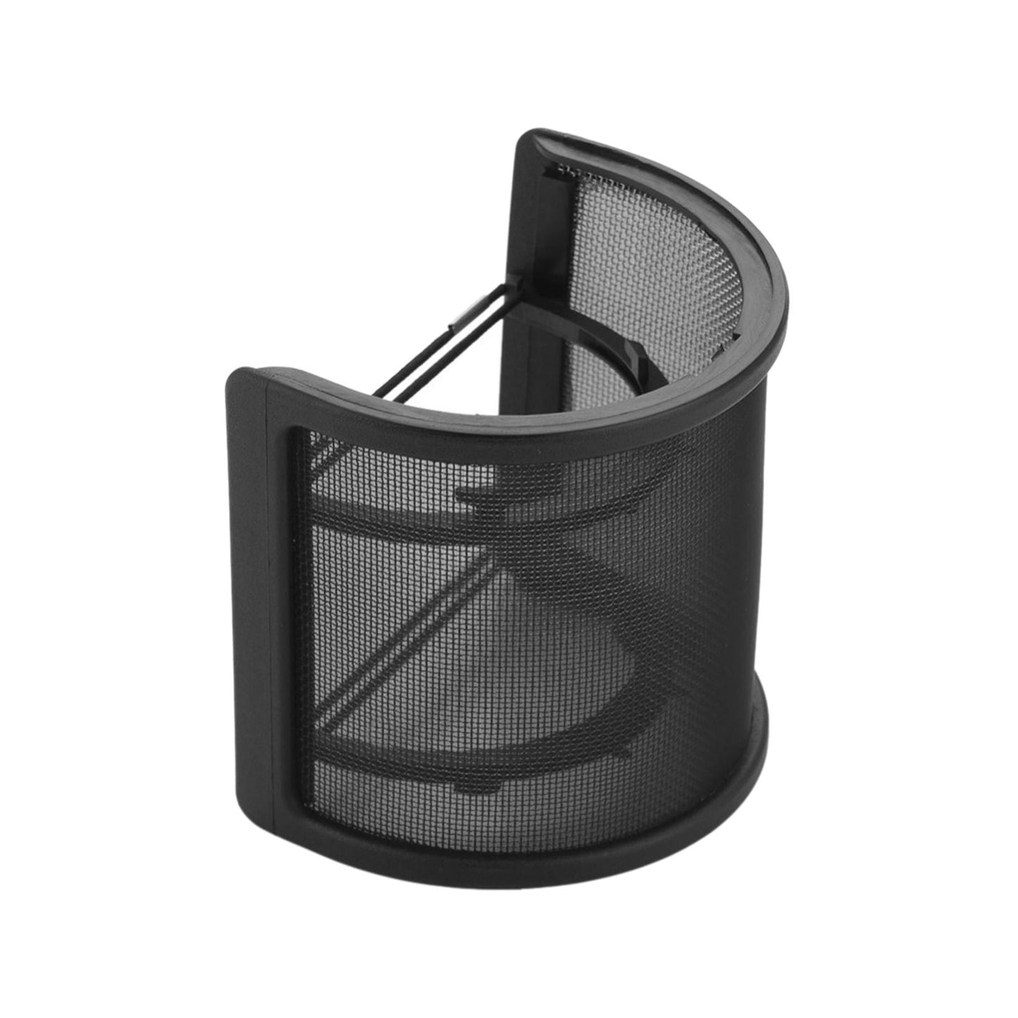 Microphone Pop Filter Handheld Mic shield U Shape for Live Broadcasting Black without Cotton