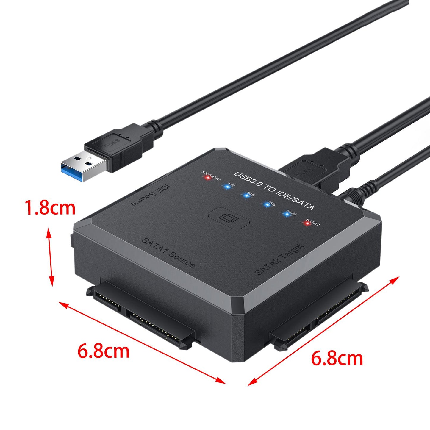 USB3.0 to IDE/SATA Adapter US Plug Adapter Disk Driver High Speed for CD ROM