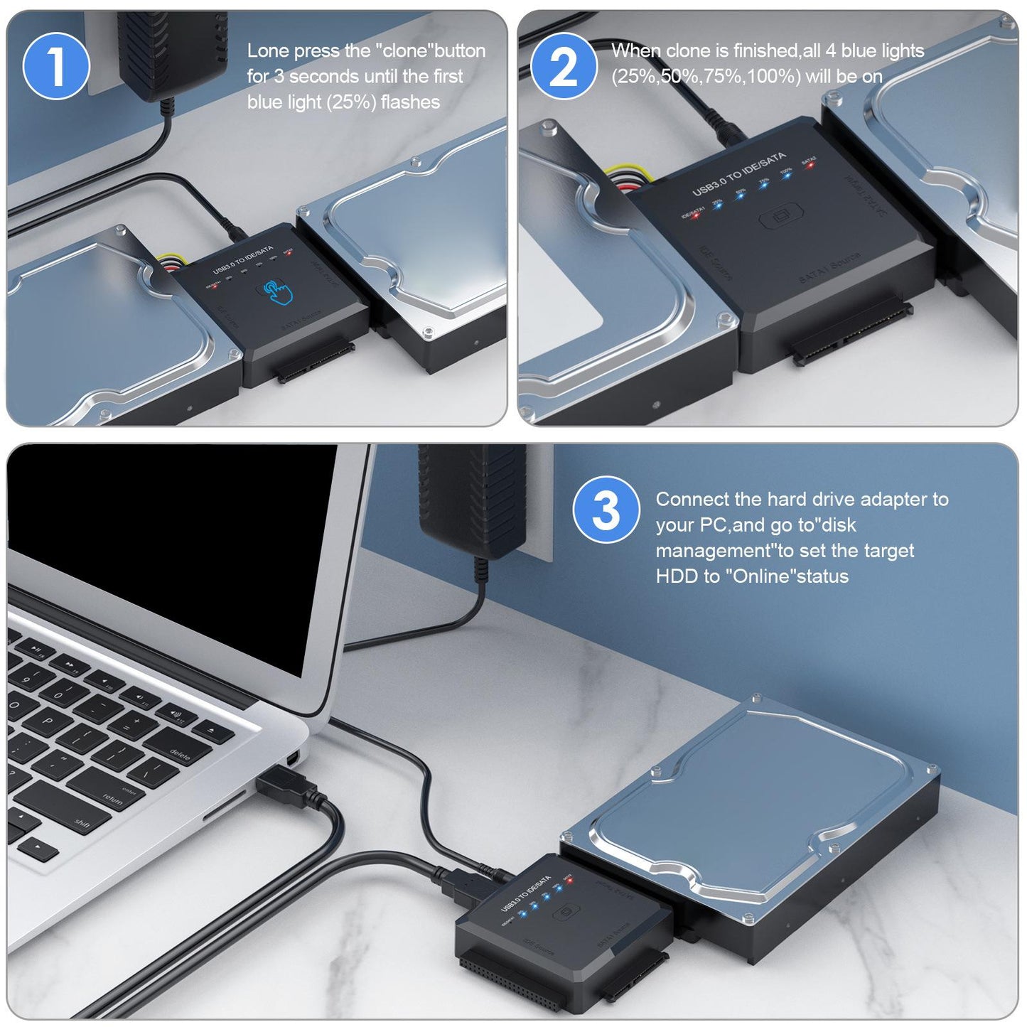 USB3.0 to IDE/SATA Adapter AU Plug for 2.5 3.5inch HDD/SSD/IDE CD Rw DVD ROM