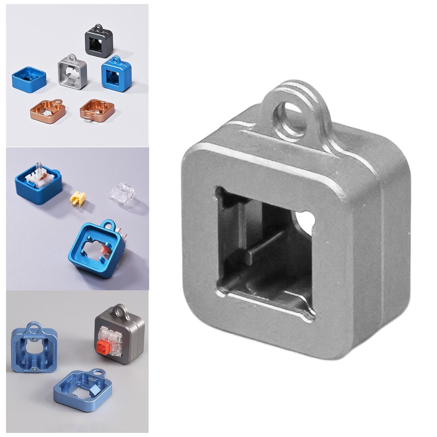 Switch Opener Metal Magnet 3 in 1 Efficient for Keyboard Keycap Switch Lover Argent