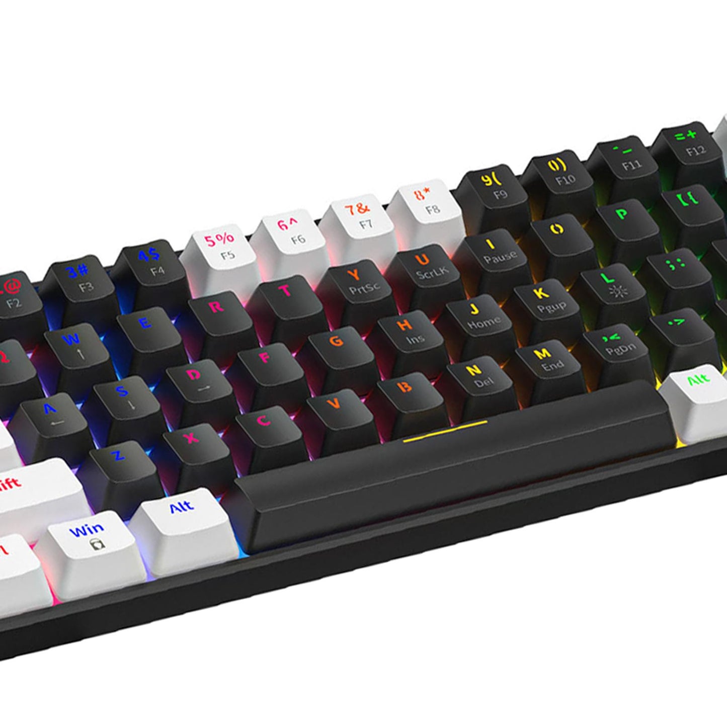 Mechanical Keyboard RGB Backlit Ergonomic Plug and Play for Desktop PC A