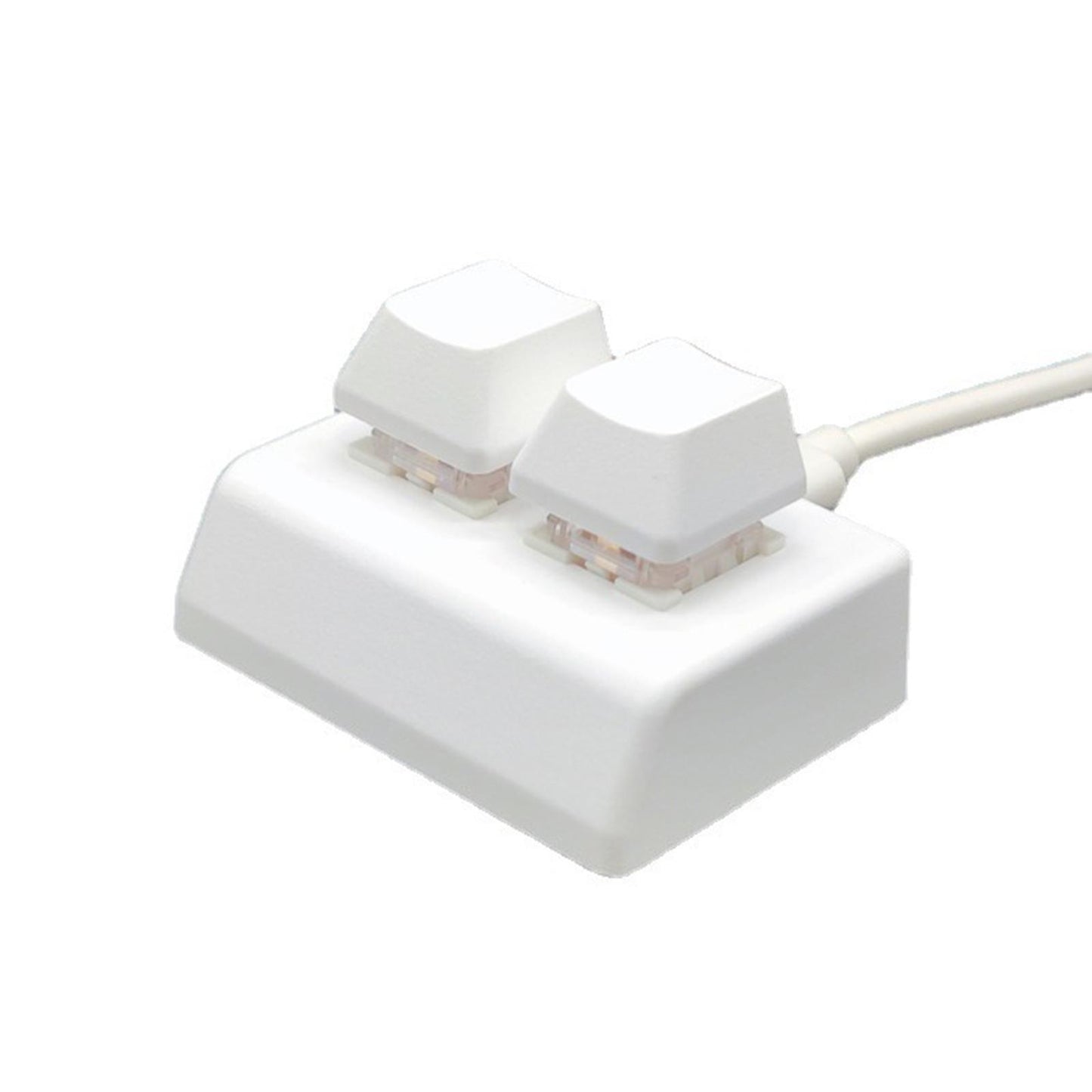 Copy and Paste 2 Key Keyboard Red Switches USB Mini 2 Key Keypad for Drawing White