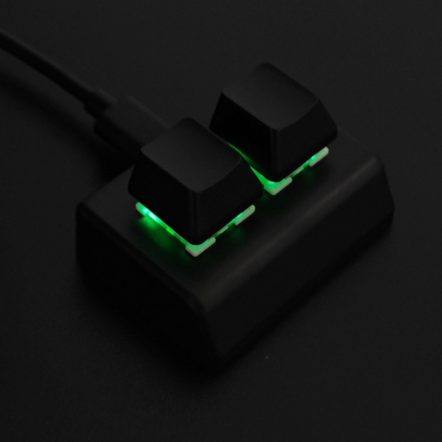 Copy and Paste 2 Key Keyboard Red Switches USB Mini 2 Key Keypad for Drawing Black