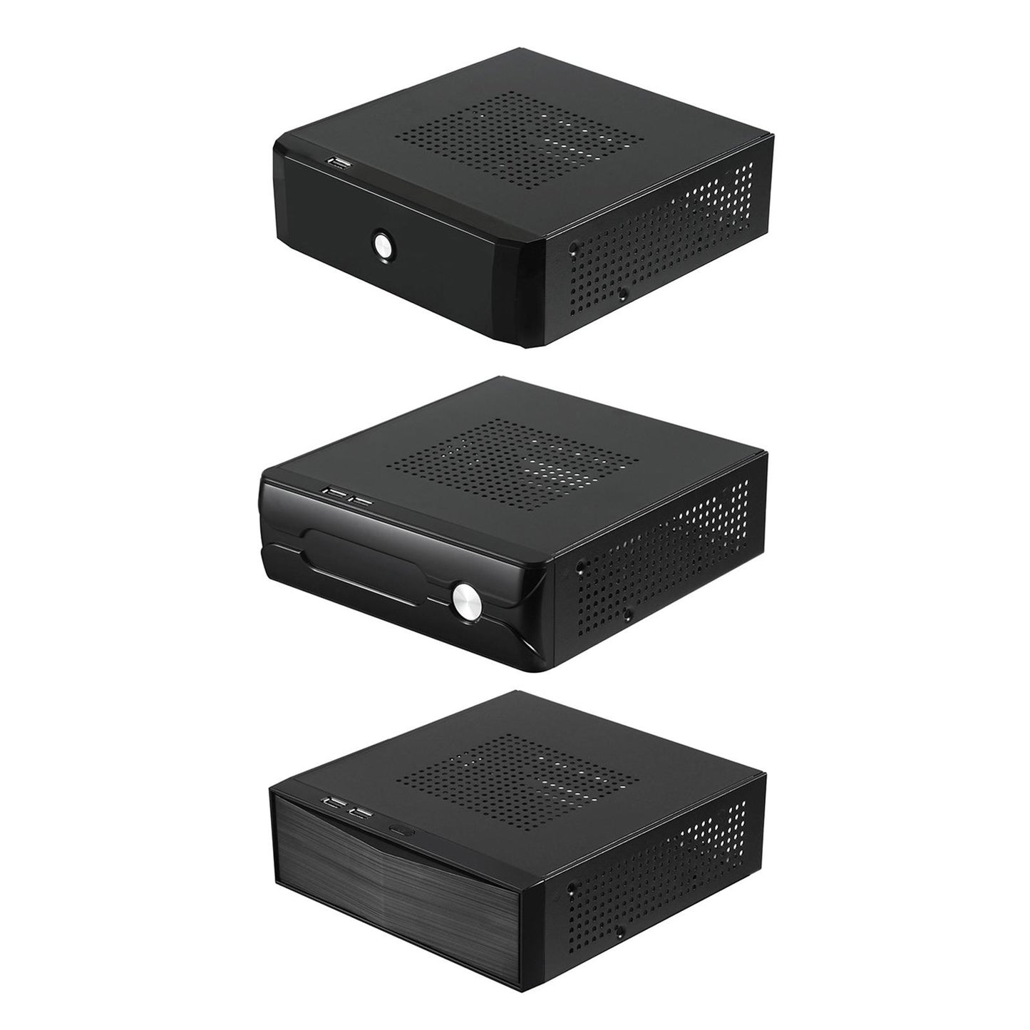 Mini ITX Case Professional Metal 2.0 USB Compact Computer Case for Office M01