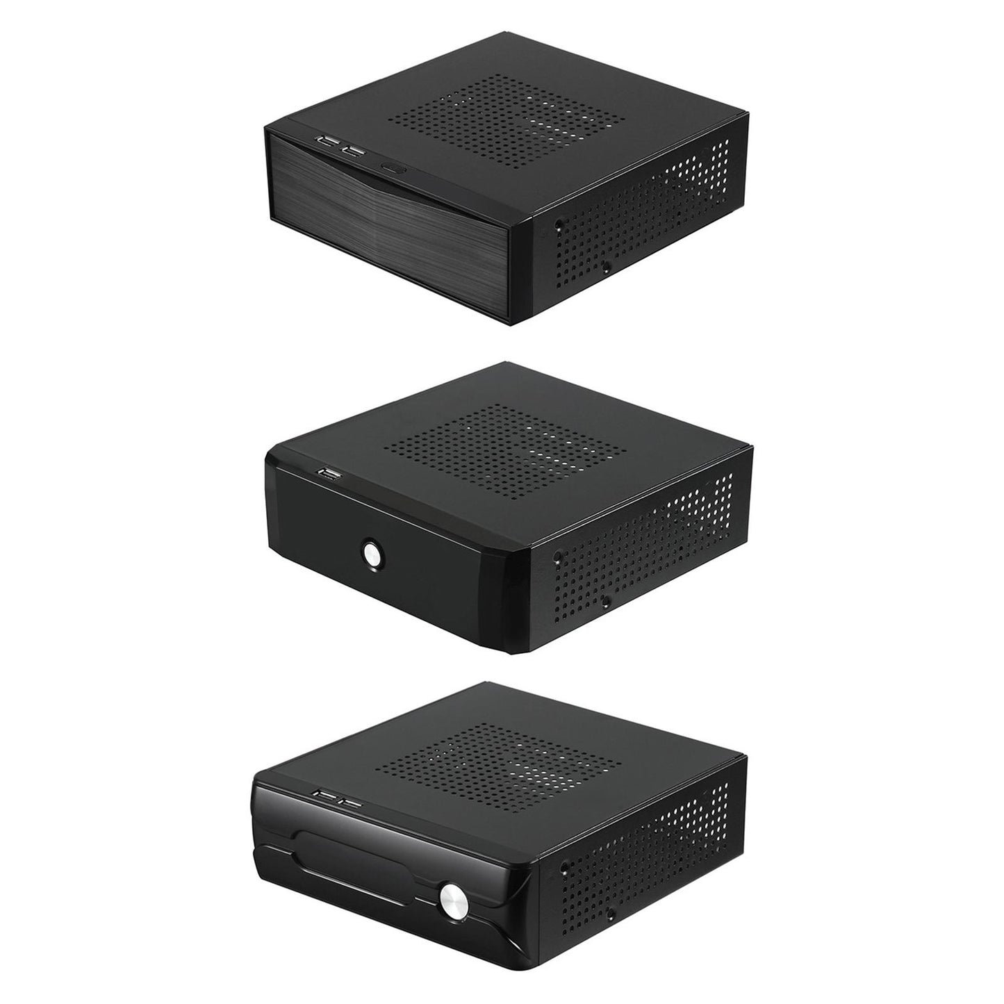 Mini ITX Case Professional Metal 2.0 USB Compact Computer Case for Office M01