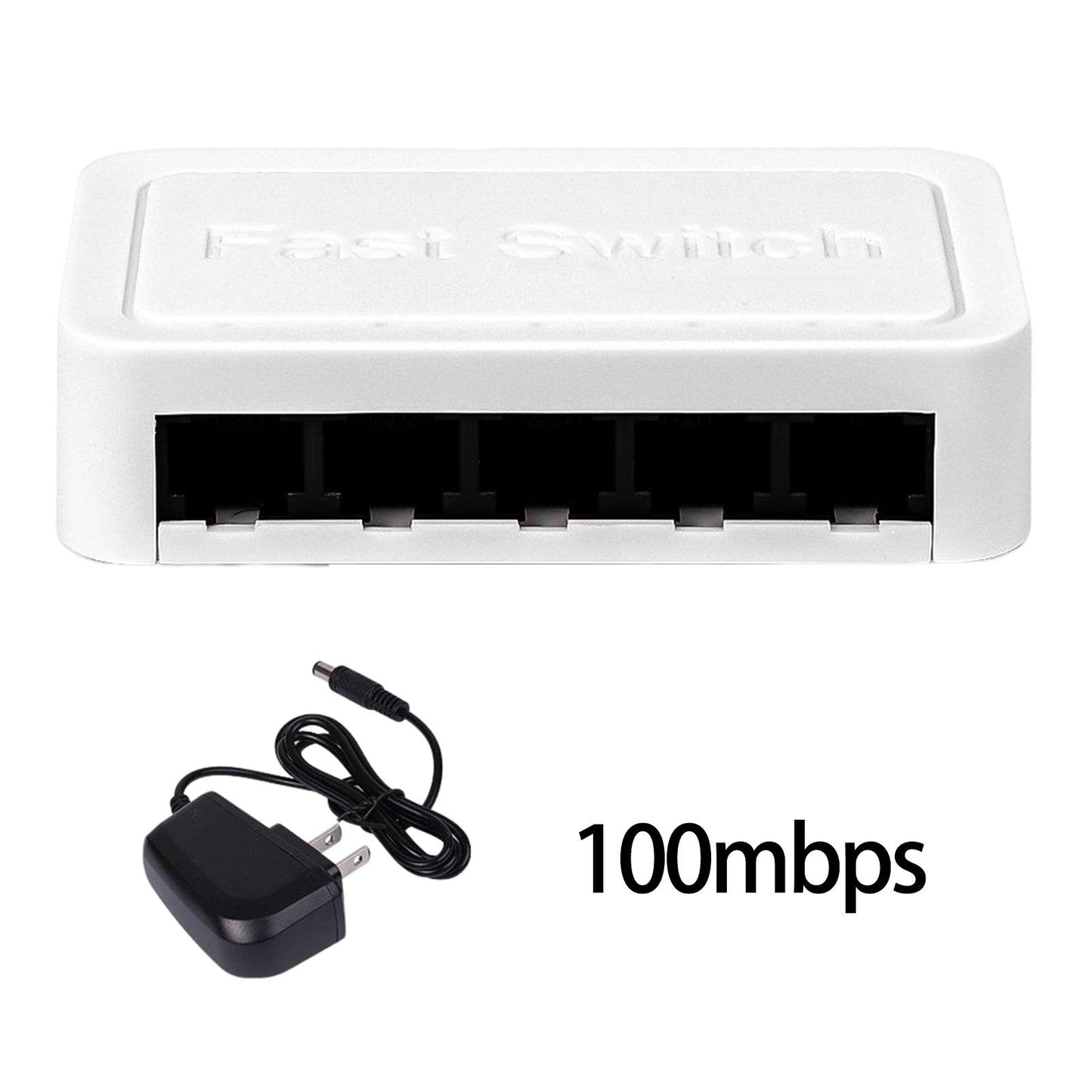 5 Port Gigabit Ethernet Attachments Mini Network Switch for Dormitory Office Black