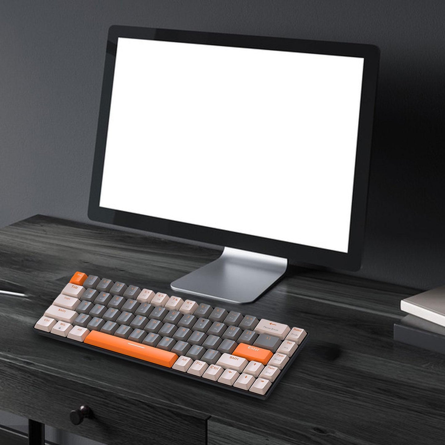 Mechanical Keyboard 2 Connection Methods PBT Key Caps Keypad for Laptop Style B