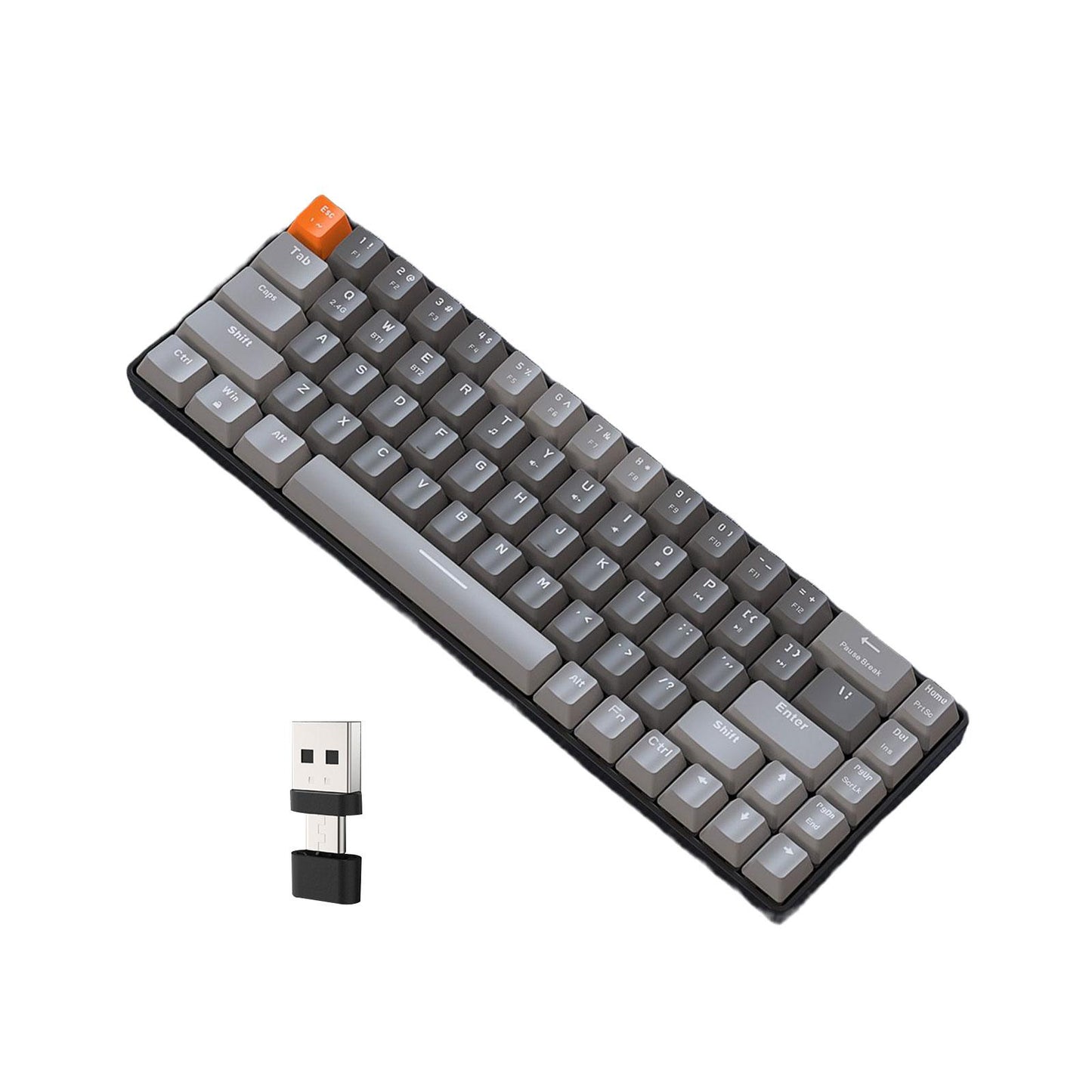 Mechanical Keyboard 2 Connection Methods PBT Key Caps Keypad for Laptop Style D