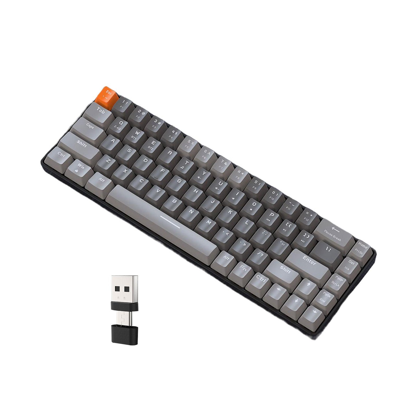 Mechanical Keyboard 2 Connection Methods PBT Key Caps Keypad for Laptop Style E