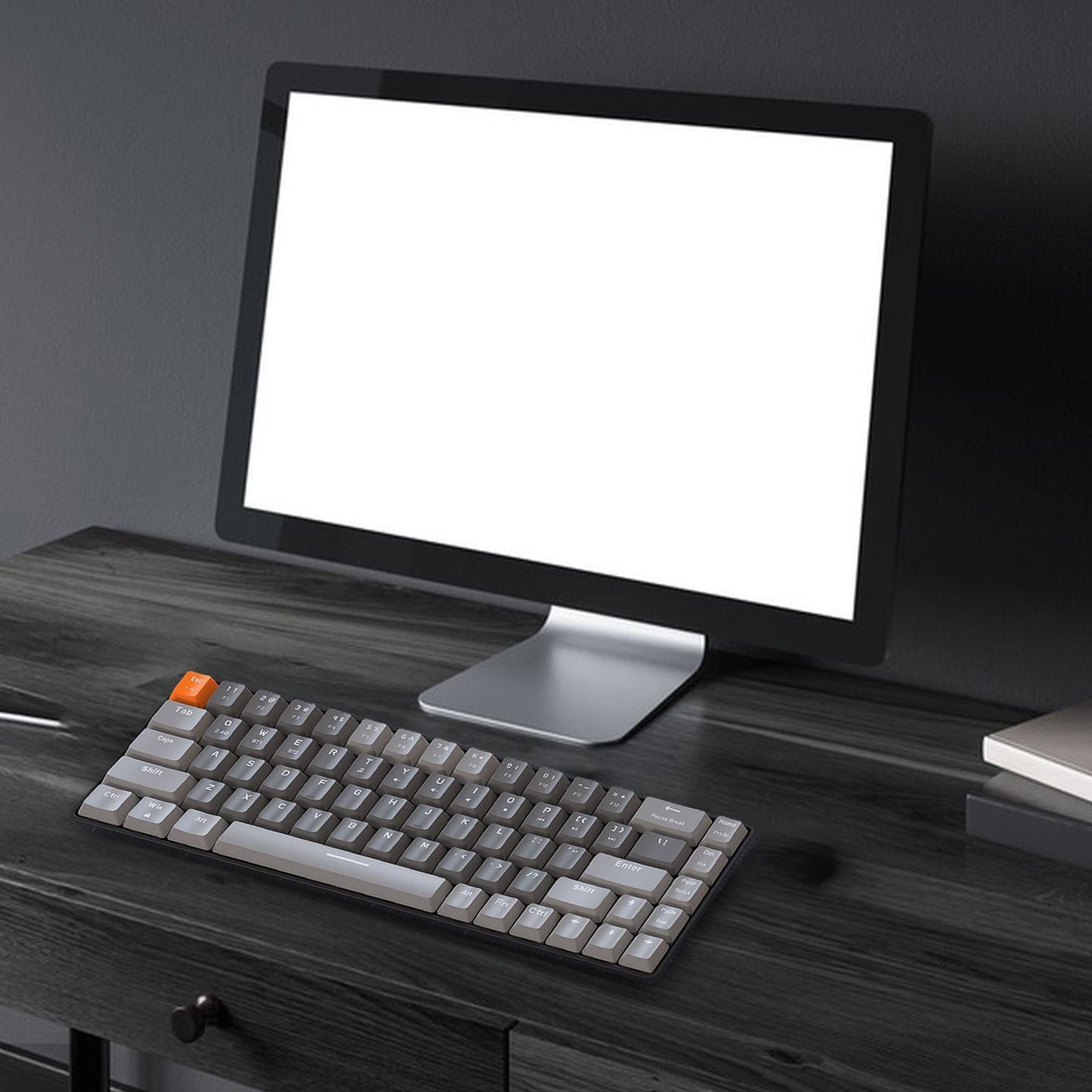 Mechanical Keyboard 2 Connection Methods PBT Key Caps Keypad for Laptop Style E