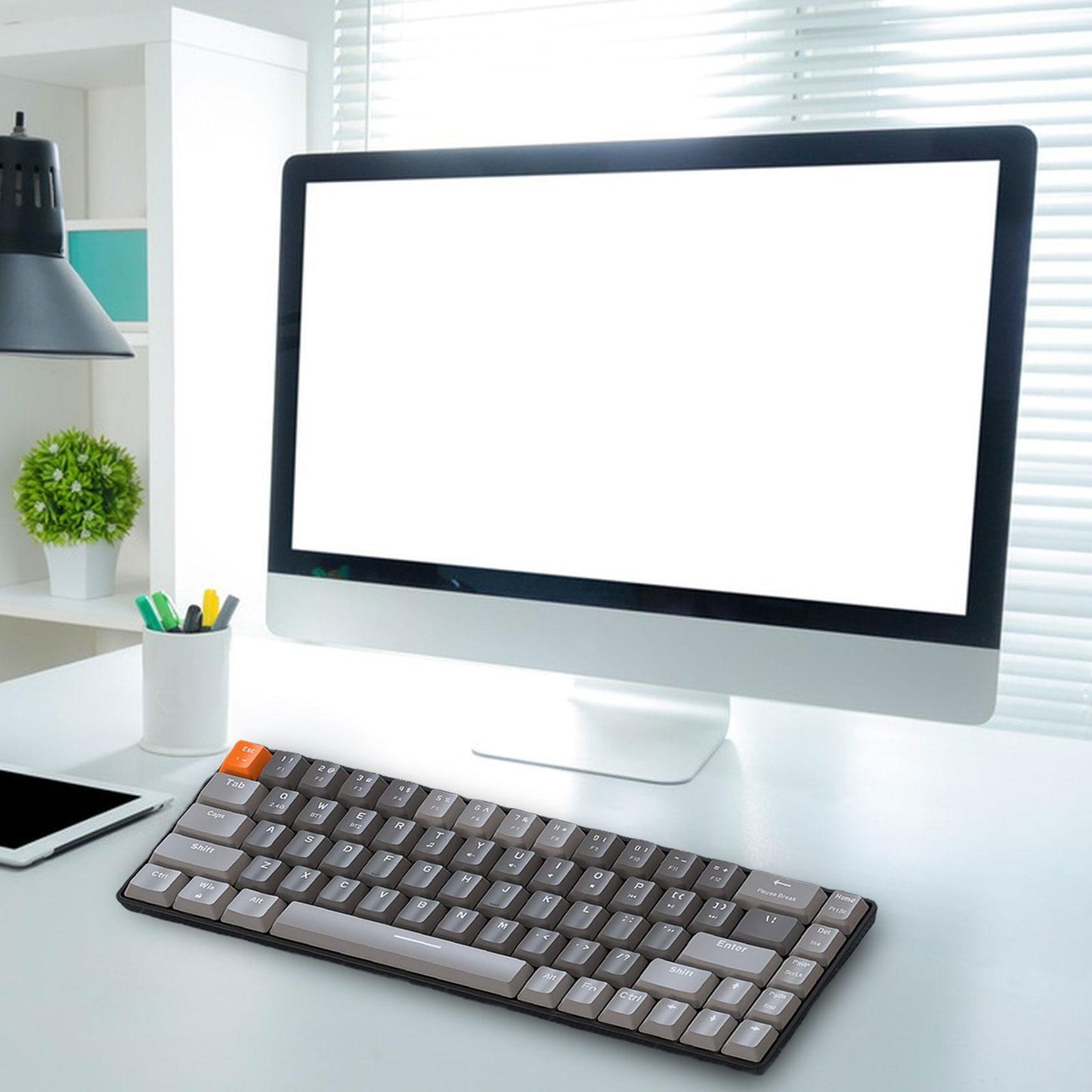 Mechanical Keyboard 2 Connection Methods PBT Key Caps Keypad for Laptop Style E