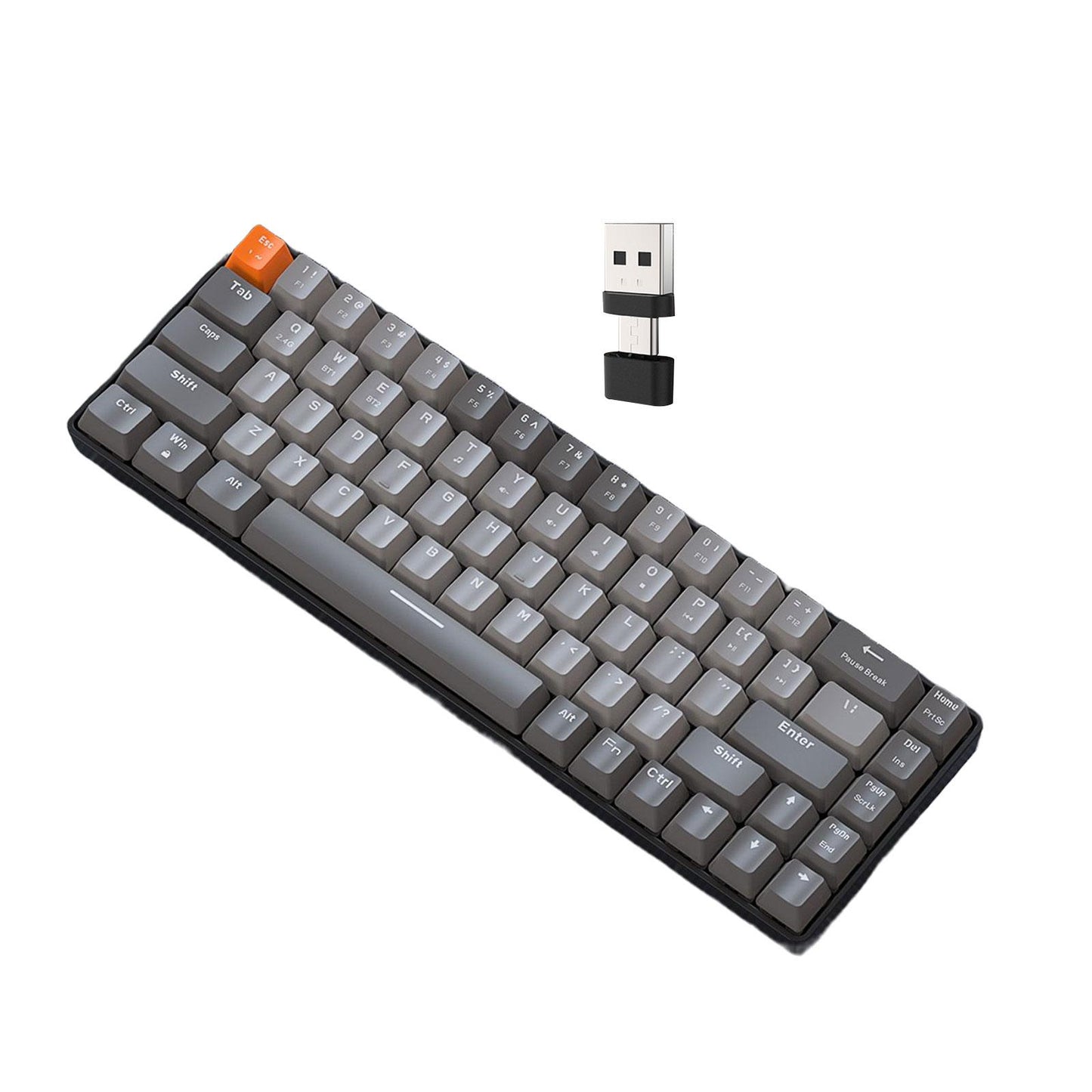 Mechanical Keyboard 2 Connection Methods PBT Key Caps Keypad for Laptop Style F