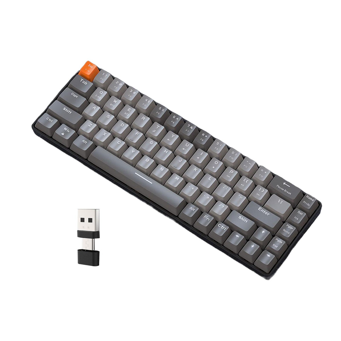 Mechanical Keyboard 2 Connection Methods PBT Key Caps Keypad for Laptop Style F
