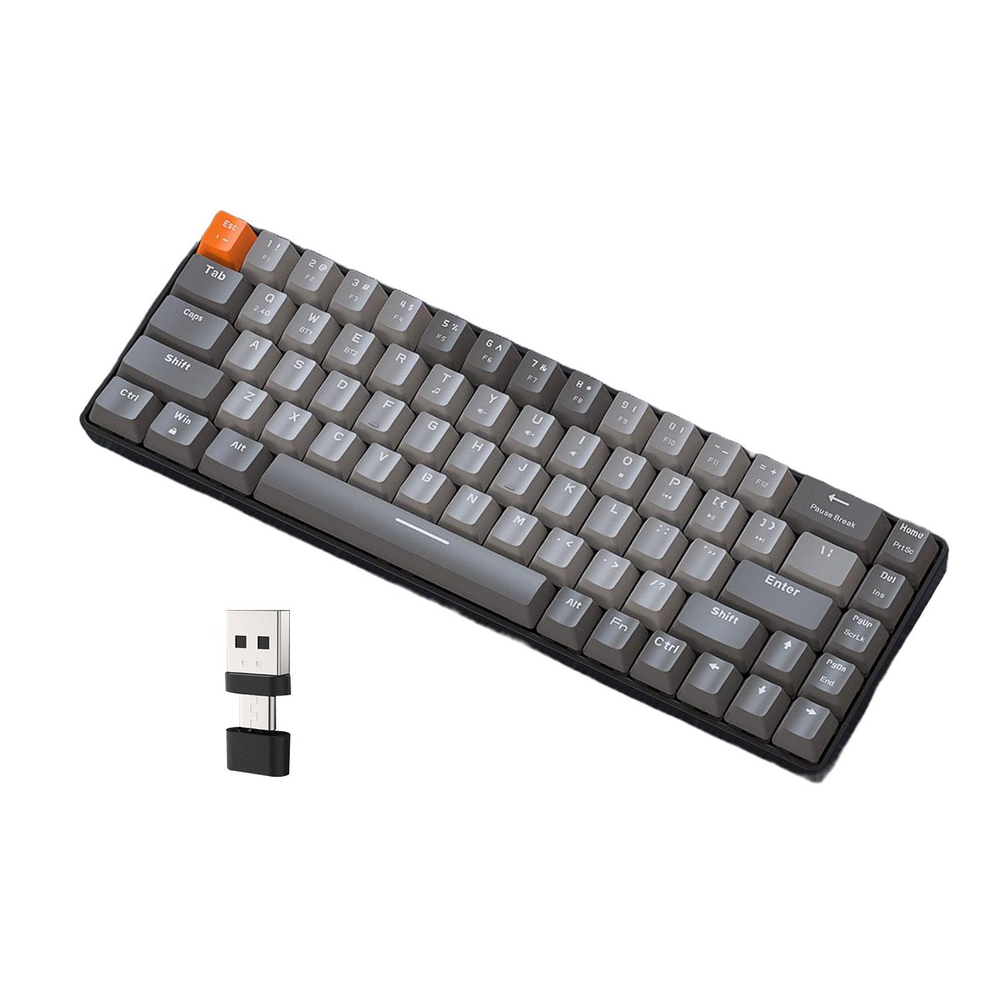Mechanical Keyboard 2 Connection Methods PBT Key Caps Keypad for Laptop Style F
