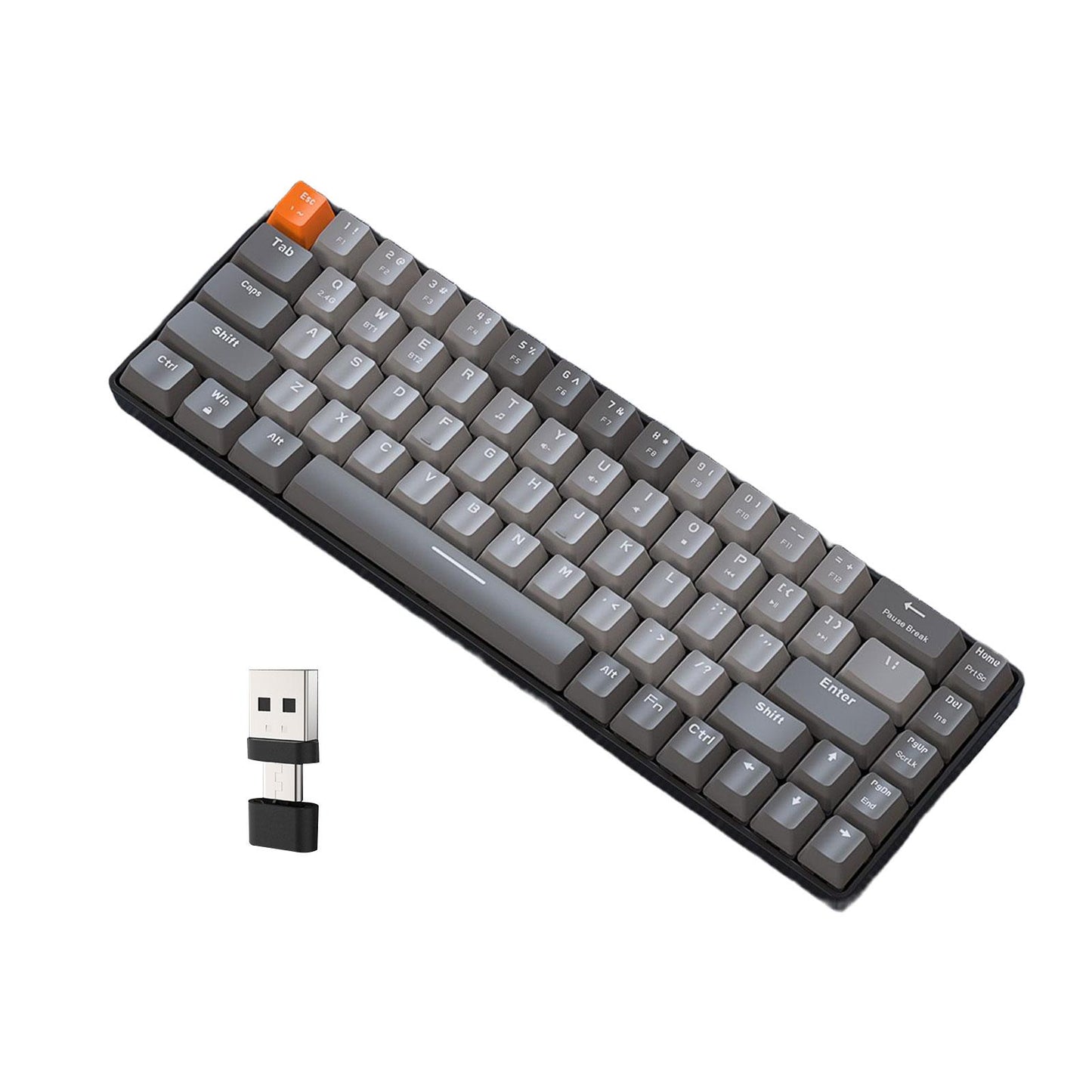 Mechanical Keyboard 2 Connection Methods PBT Key Caps Keypad for Laptop Style F