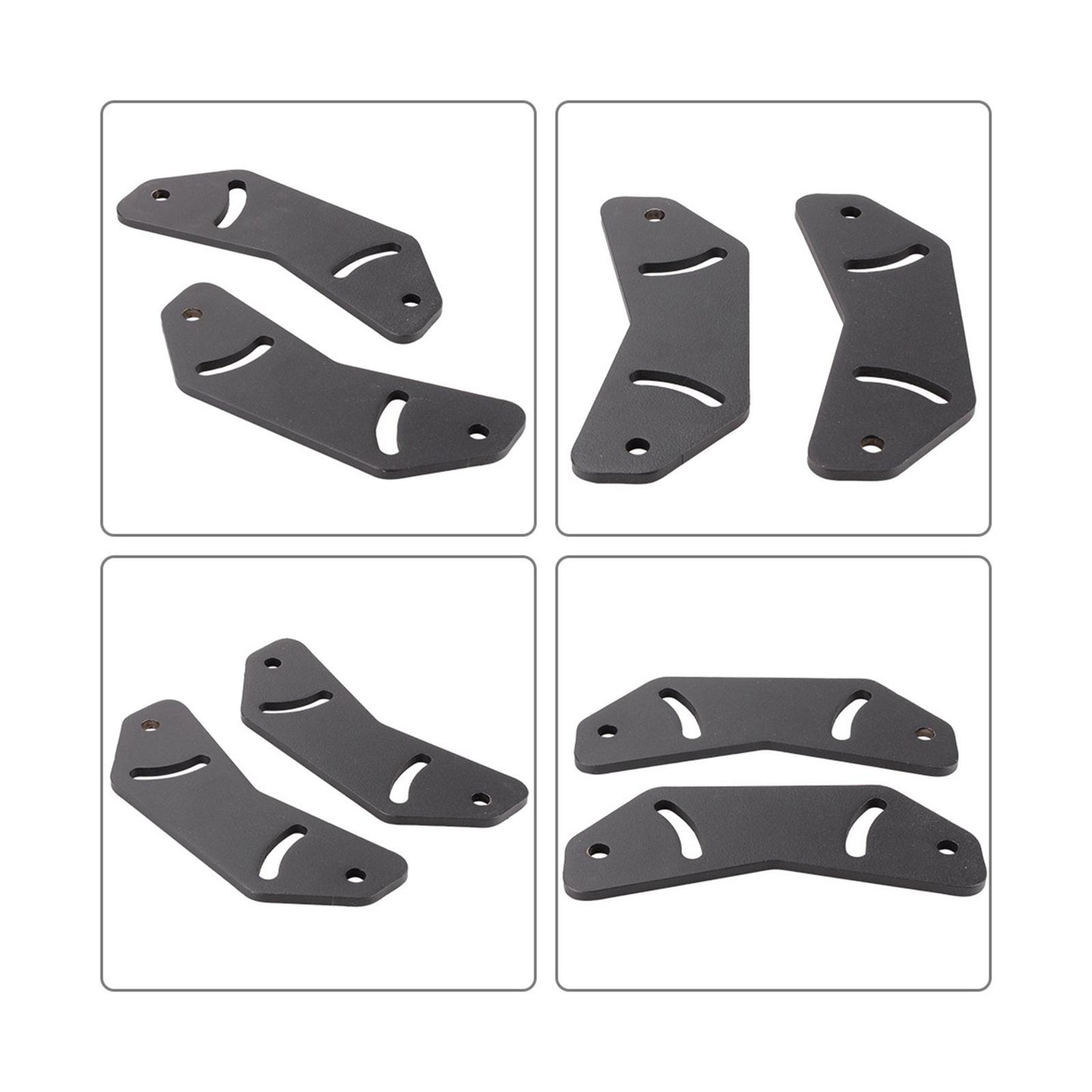 2Pcs Hardware Brackets for Triple LCD Monitor Convenient Installation ,Black