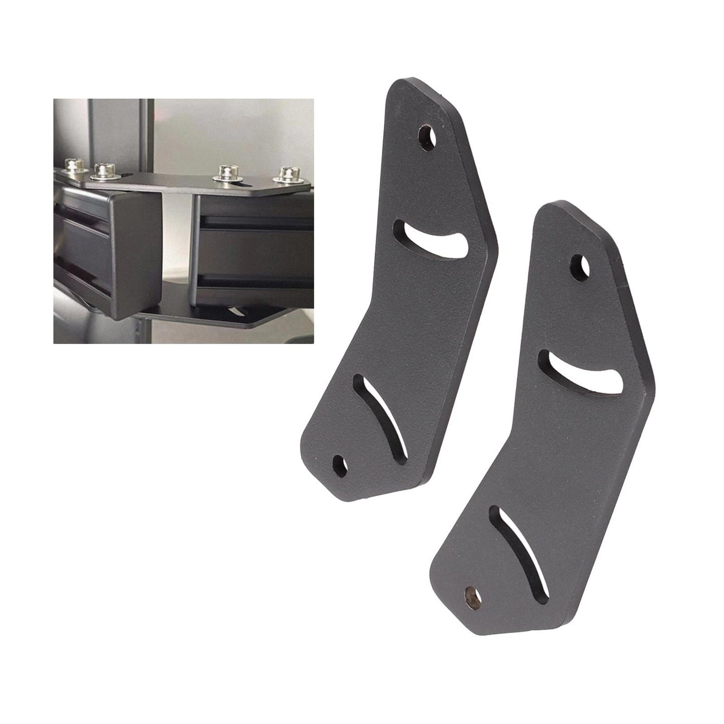2Pcs Hardware Brackets for Triple LCD Monitor Convenient Installation ,Black