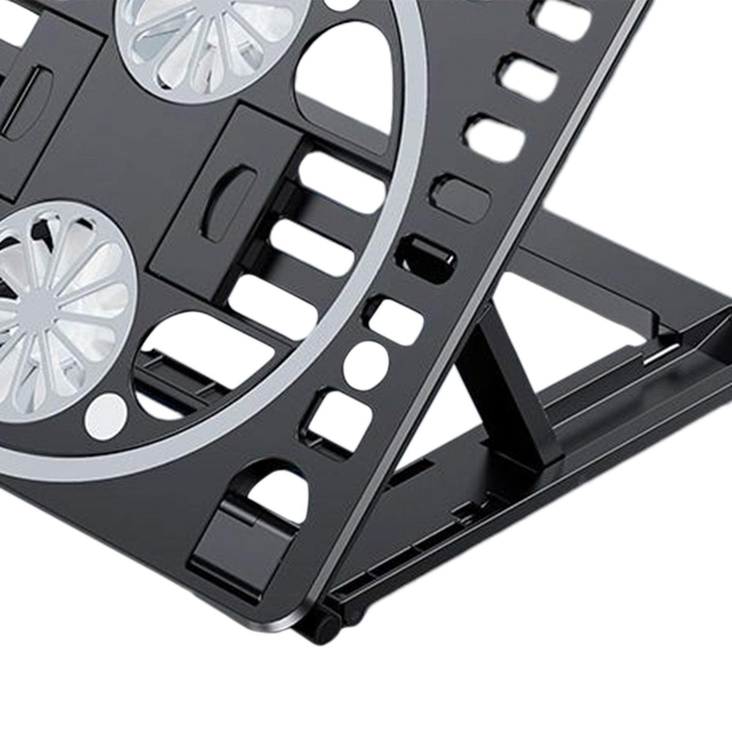 Laptop Cooling Pad Foldable Multi Angle Ergonomic Laptop Riser for Desk Home Black