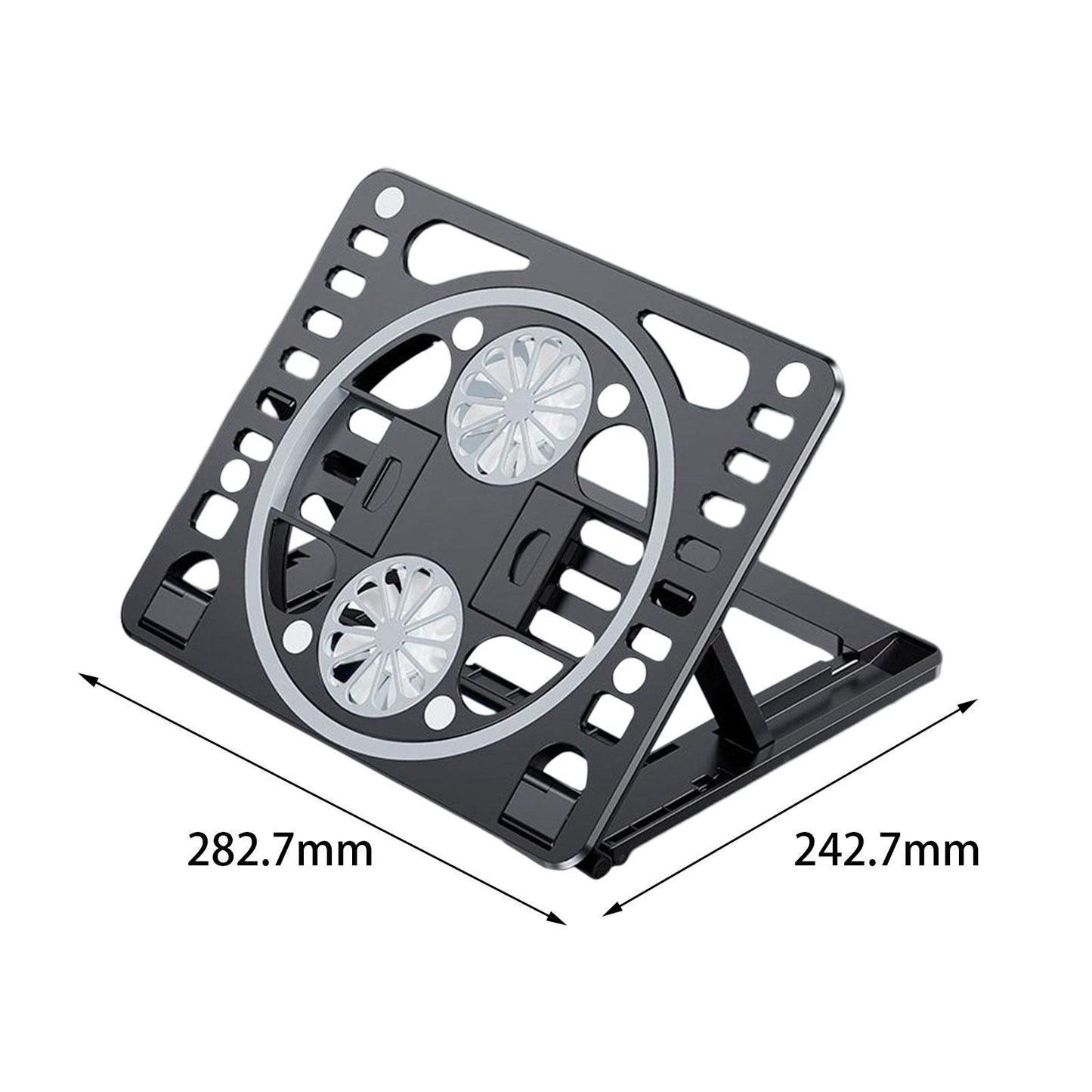 Laptop Cooling Pad Foldable Multi Angle Ergonomic Laptop Riser for Desk Home Black