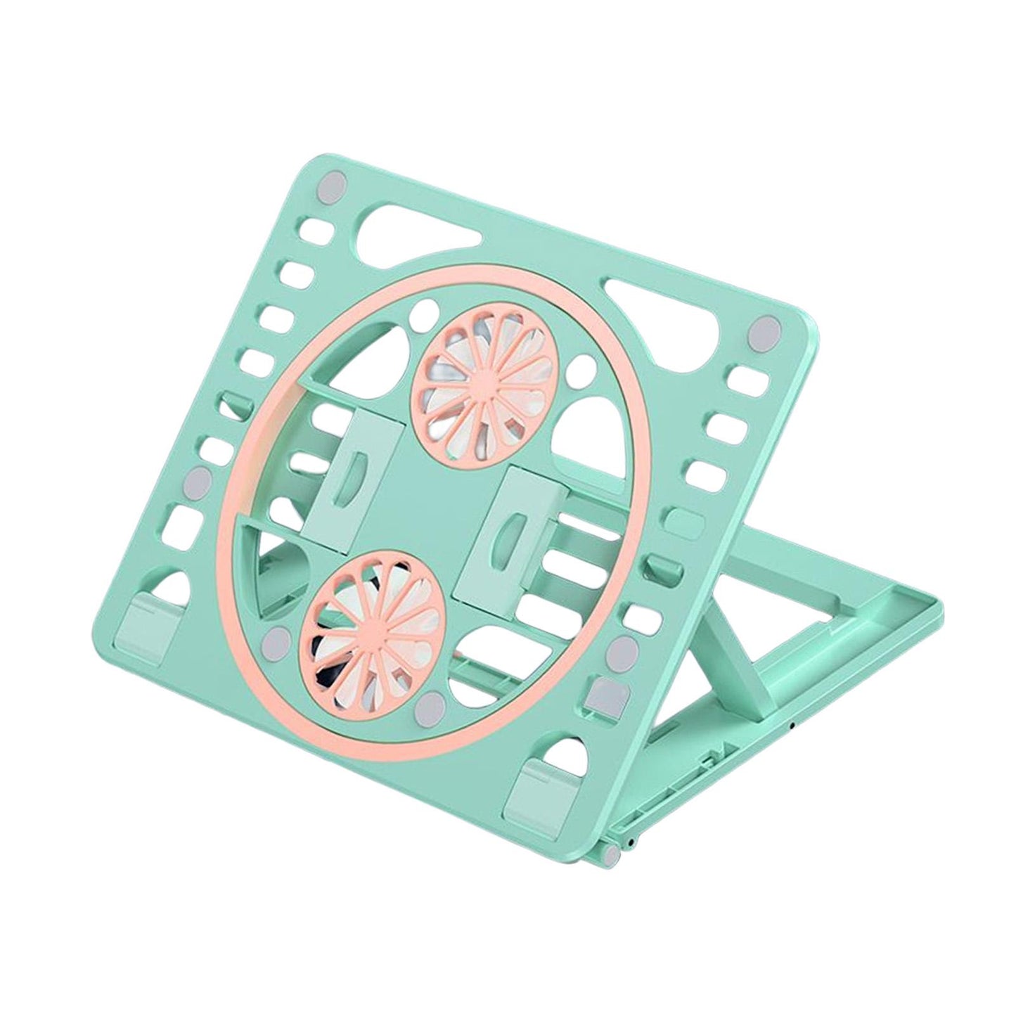 Laptop Cooling Pad Foldable Multi Angle Ergonomic Laptop Riser for Desk Home Green