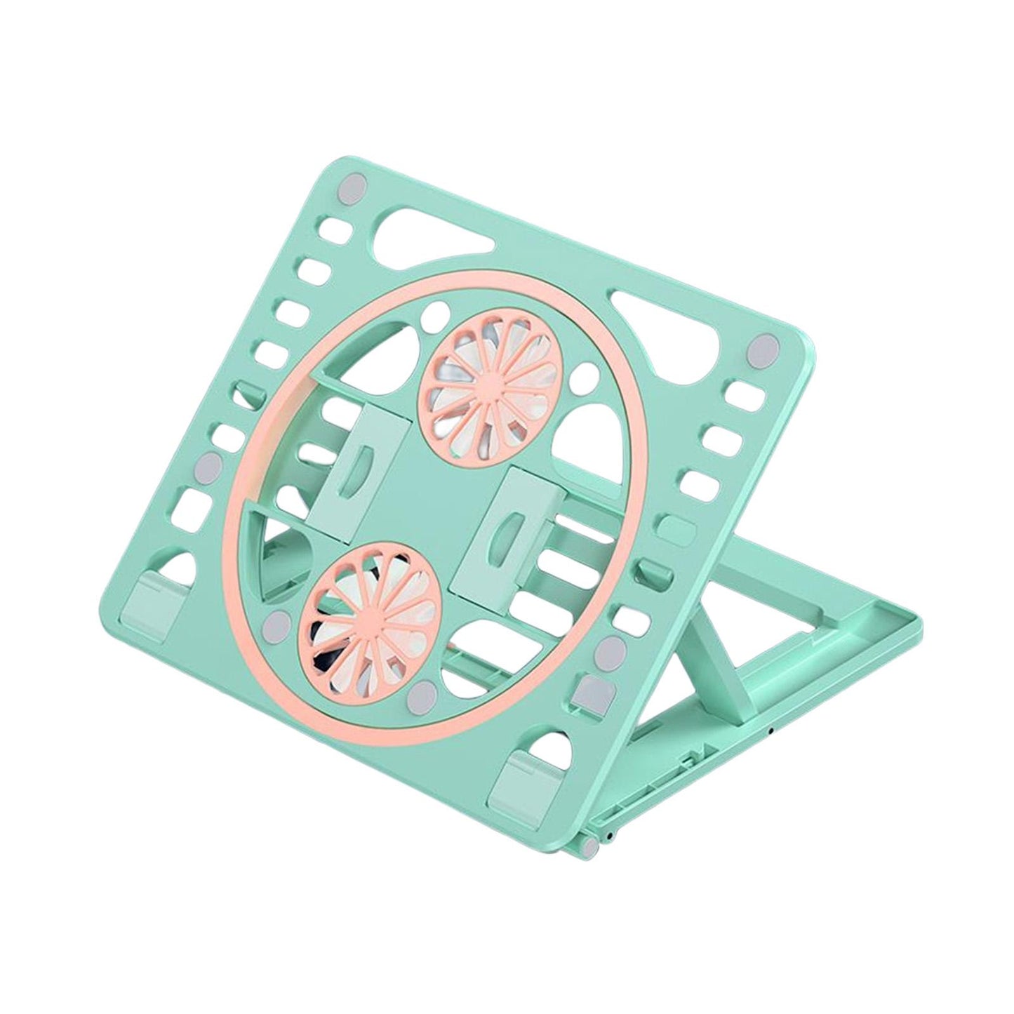 Laptop Cooling Pad Foldable Multi Angle Ergonomic Laptop Riser for Desk Home Green