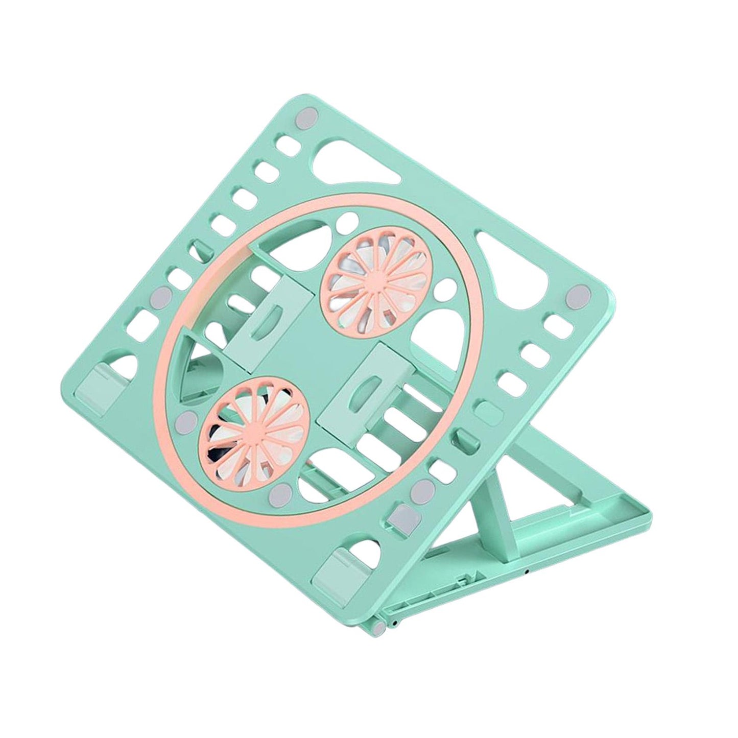 Laptop Cooling Pad Foldable Multi Angle Ergonomic Laptop Riser for Desk Home Green