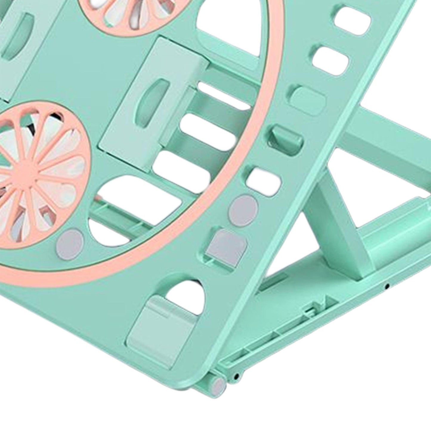 Laptop Cooling Pad Foldable Multi Angle Ergonomic Laptop Riser for Desk Home Green