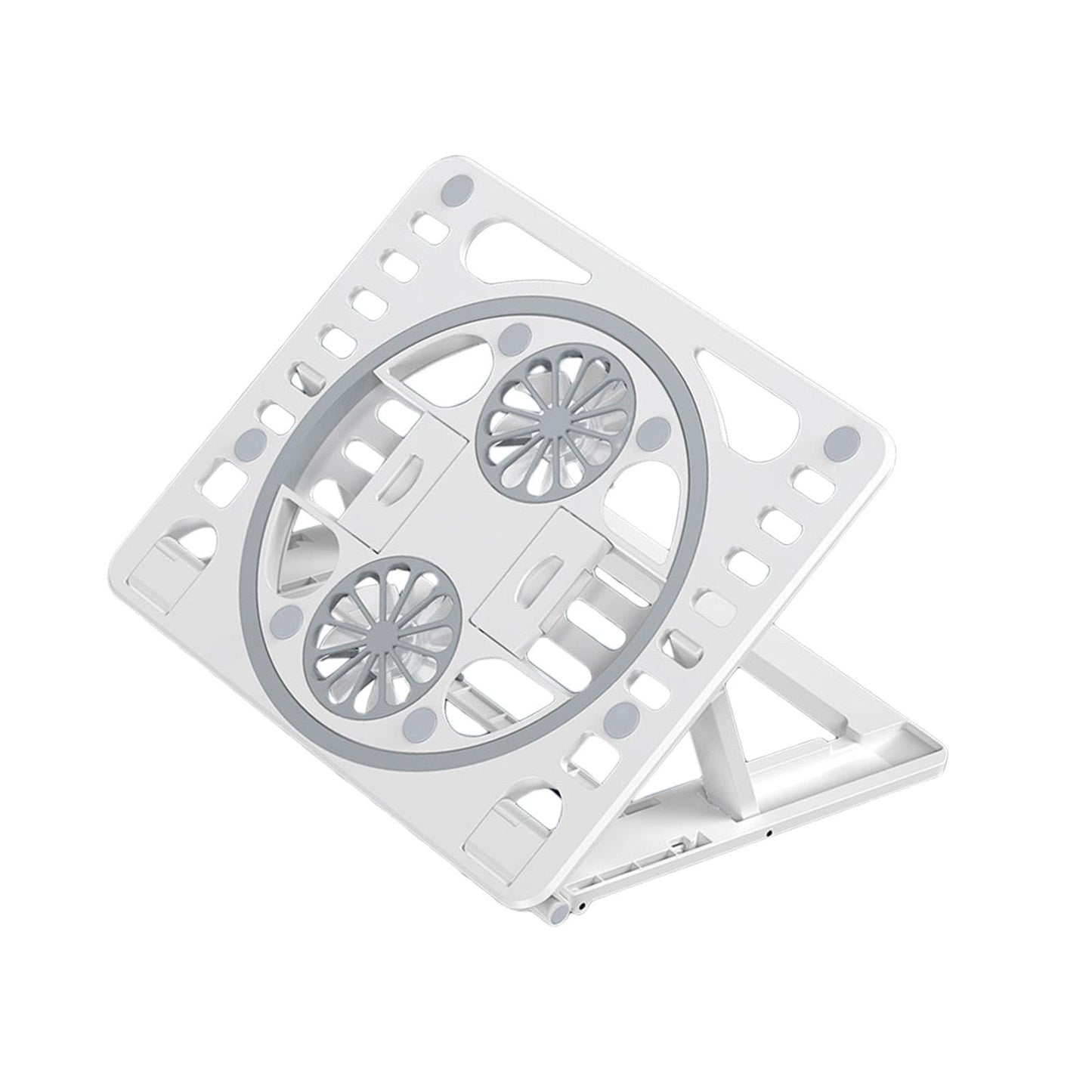 Laptop Cooling Pad Foldable Multi Angle Ergonomic Laptop Riser for Desk Home White