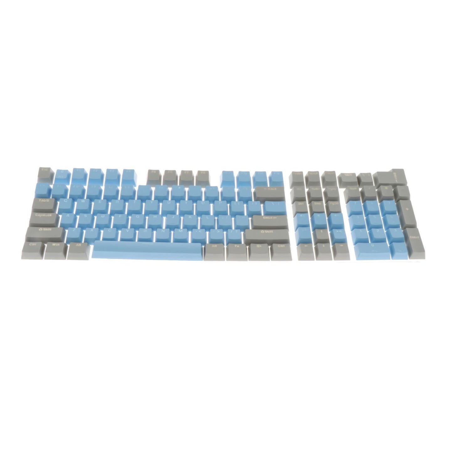 Keycaps Set Backlit Two Color Key Caps for Mechanical Keyboards 980K 87 Keys Gray,Light Blue