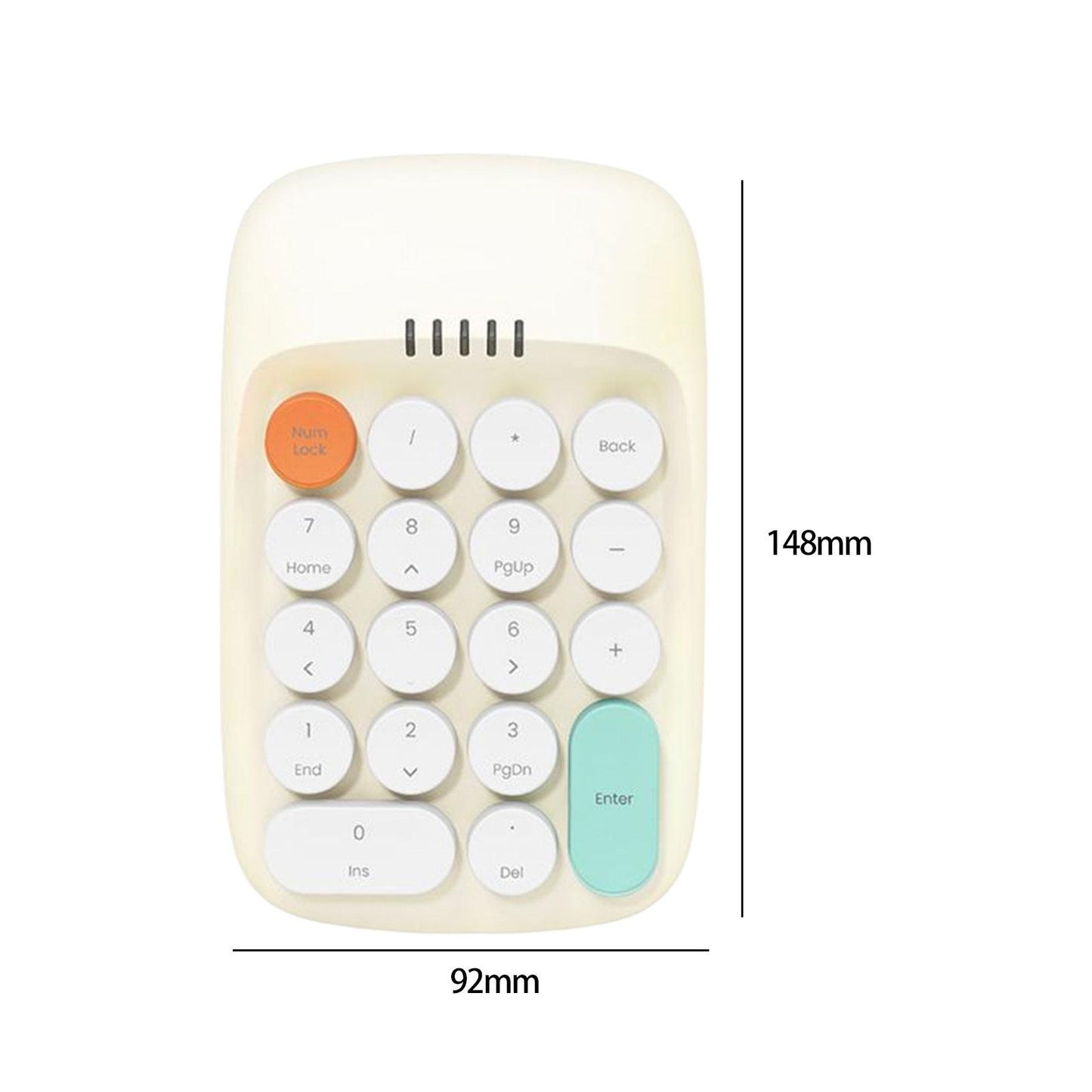 Laptop Number Keyboard for Laptop Rechargeable Accounting 2.4G Number Keypad yellow
