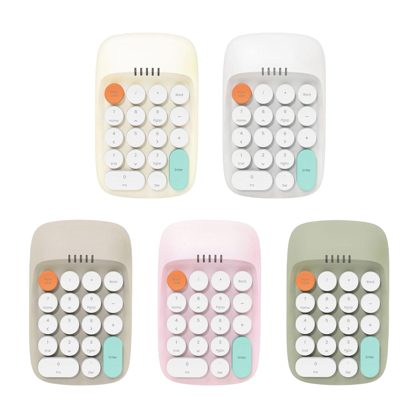 Laptop Number Keyboard for Laptop Rechargeable Accounting 2.4G Number Keypad yellow