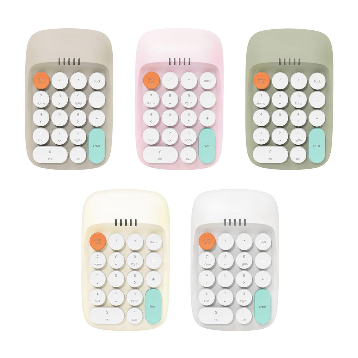 Laptop Number Keyboard for Laptop Rechargeable Accounting 2.4G Number Keypad yellow