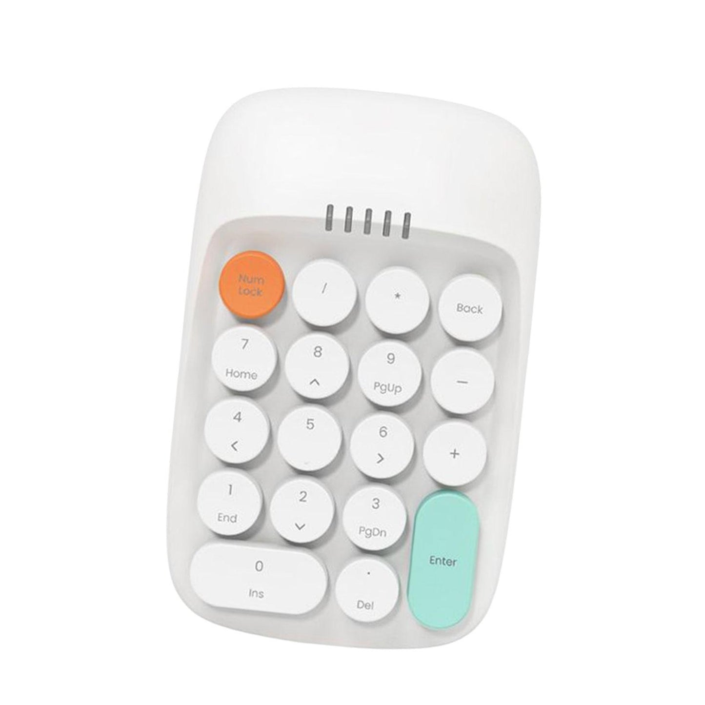 Laptop Number Keyboard for Laptop Rechargeable Accounting 2.4G Number Keypad white