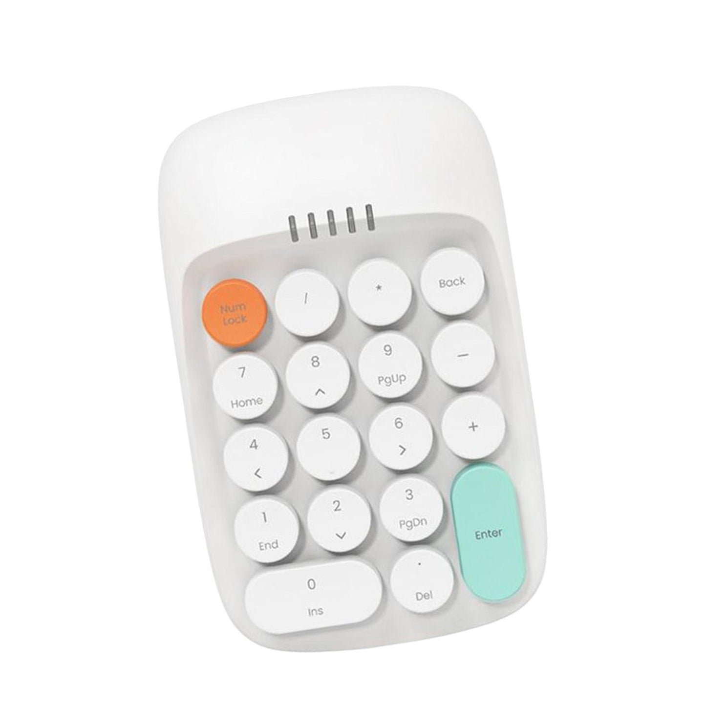 Laptop Number Keyboard for Laptop Rechargeable Accounting 2.4G Number Keypad white
