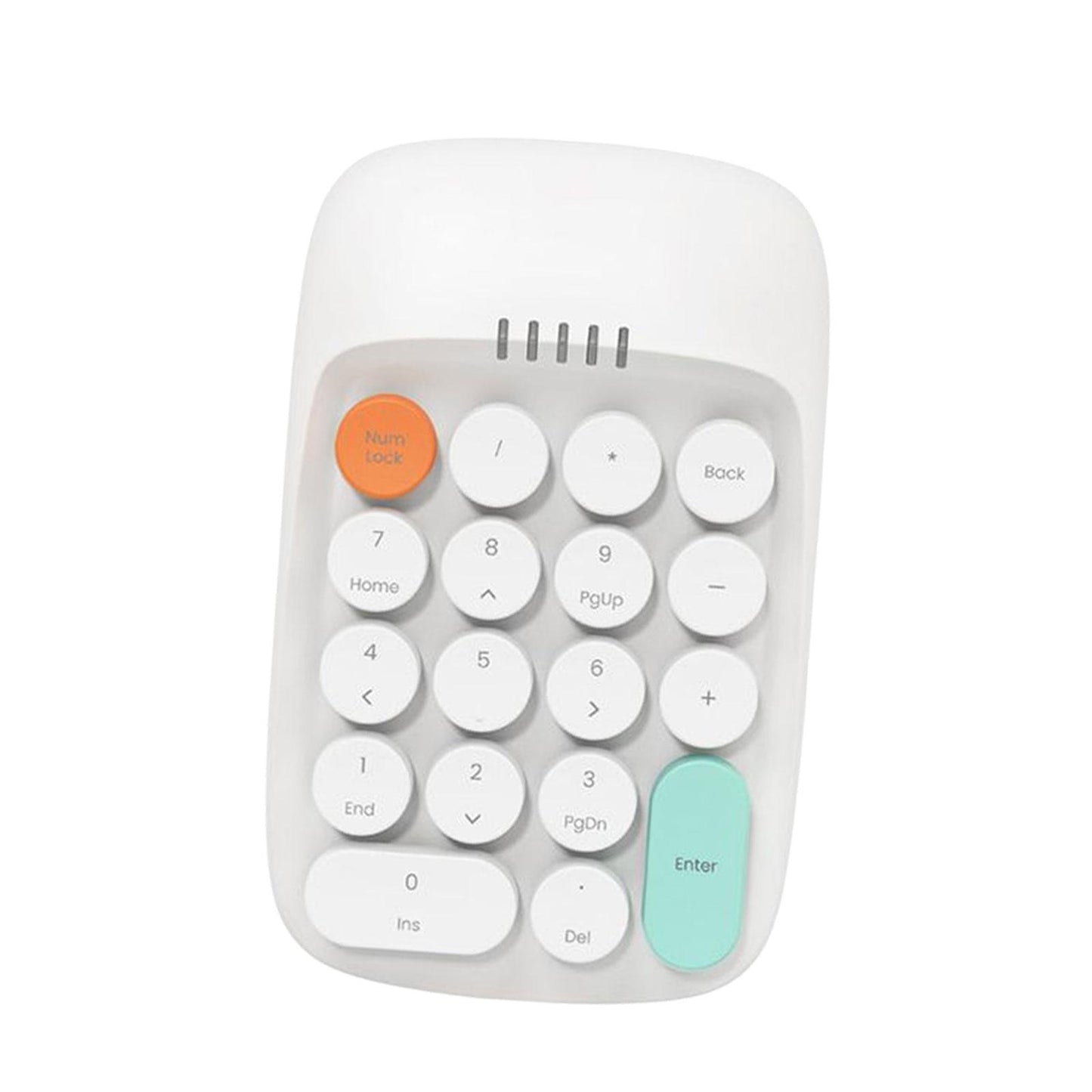 Laptop Number Keyboard for Laptop Rechargeable Accounting 2.4G Number Keypad white