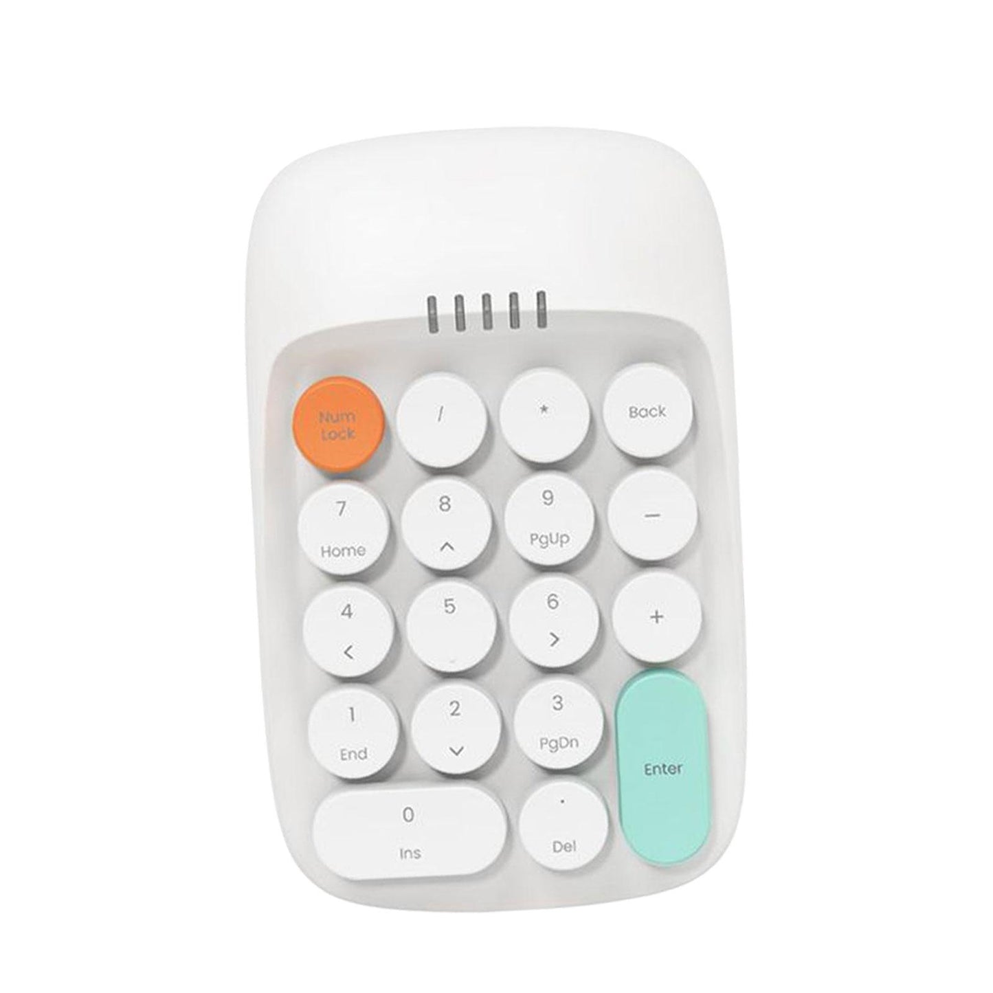 Laptop Number Keyboard for Laptop Rechargeable Accounting 2.4G Number Keypad white
