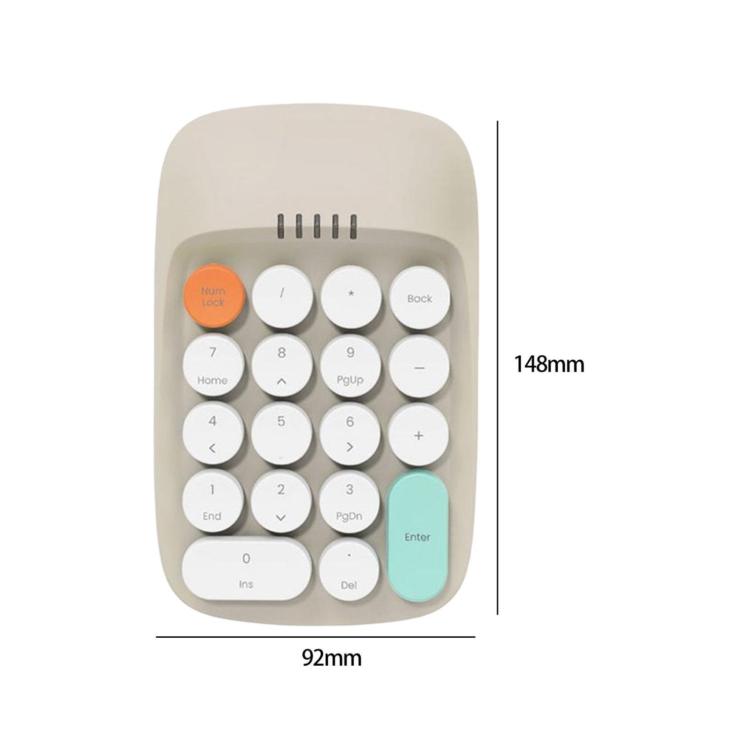 Laptop Number Keyboard for Laptop Rechargeable Accounting 2.4G Number Keypad beige