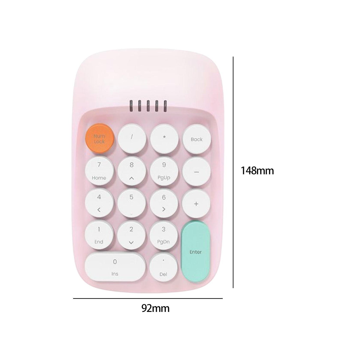 Laptop Number Keyboard for Laptop Rechargeable Accounting 2.4G Number Keypad pink