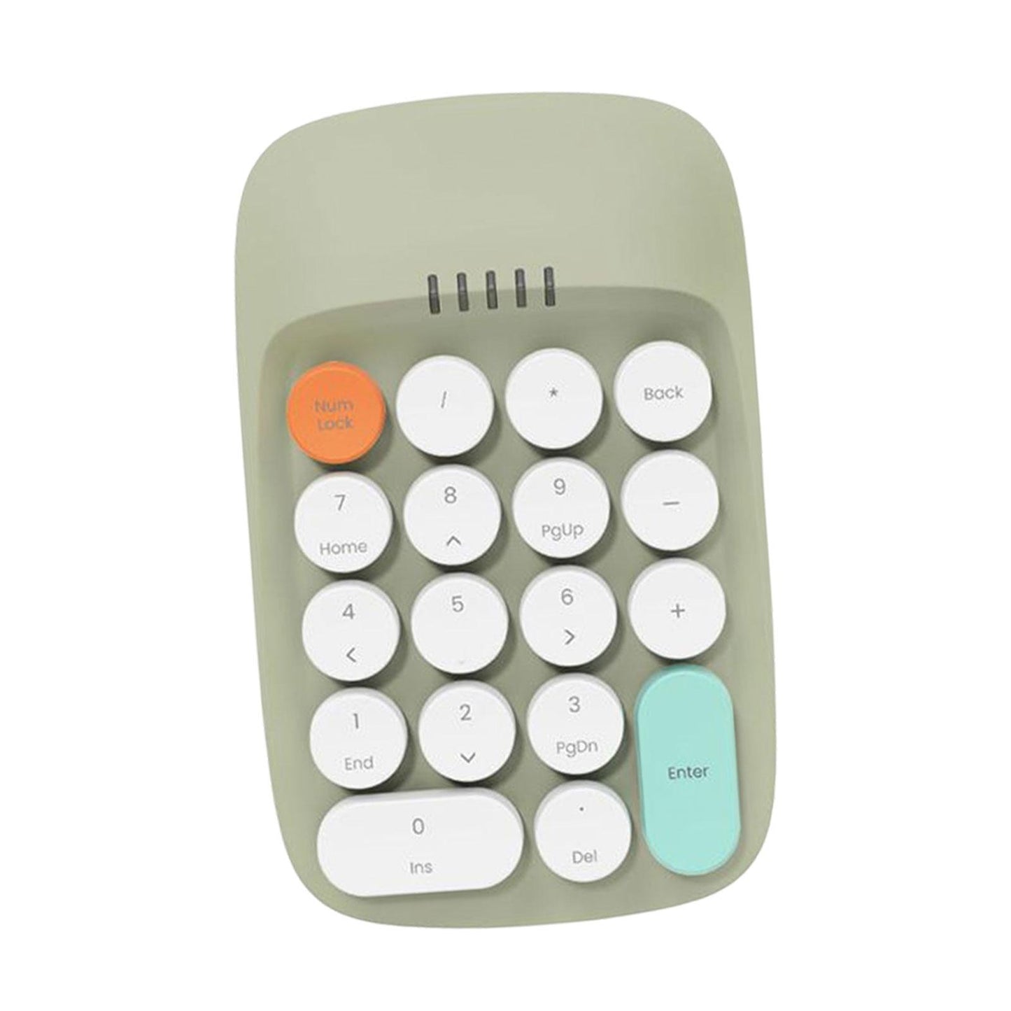 Laptop Number Keyboard for Laptop Rechargeable Accounting 2.4G Number Keypad green